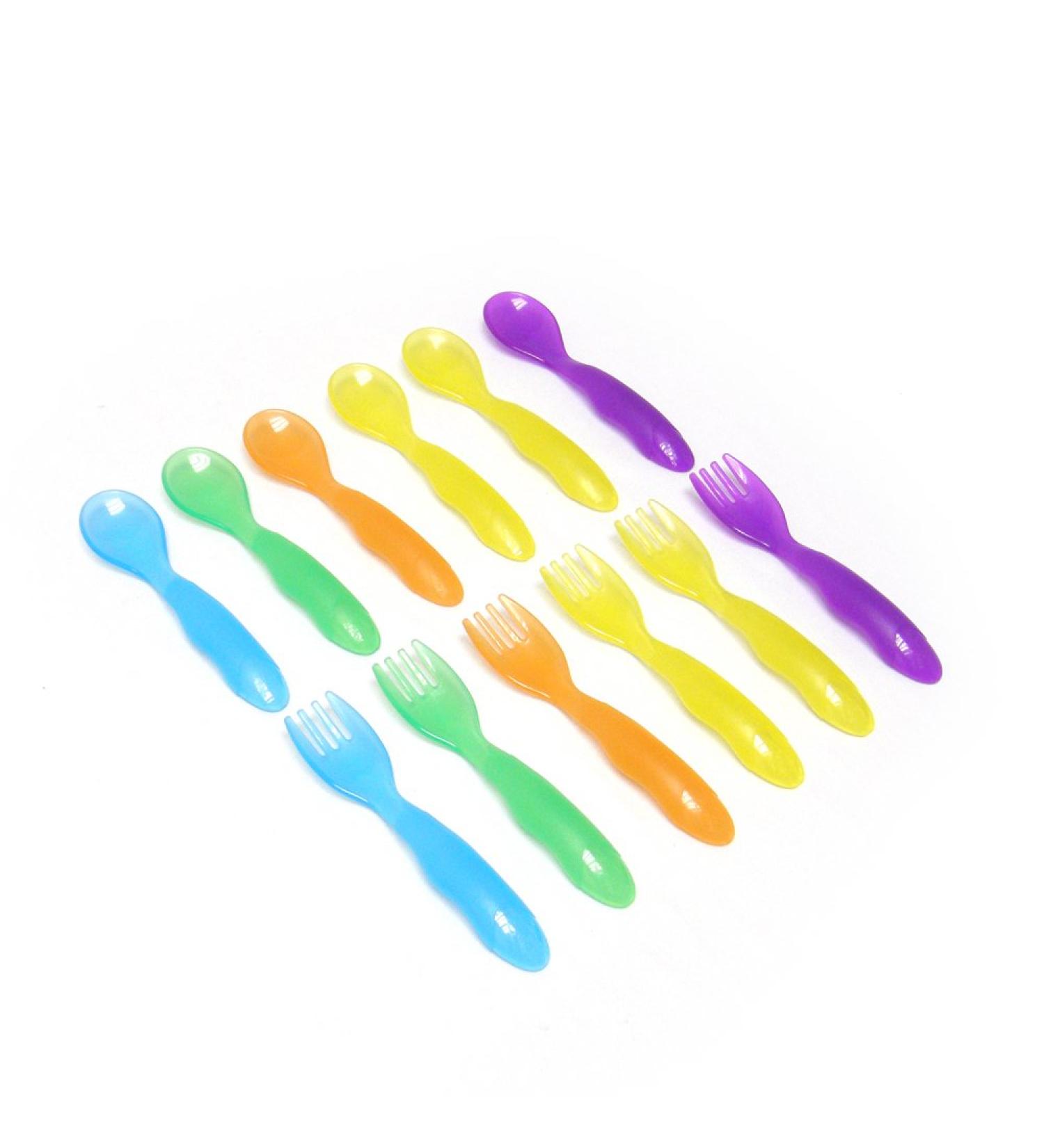 The First Years Take & Toss Toddler Fork and Spoon Set - Assorted Colors - Buy Online on GoSupps.com
