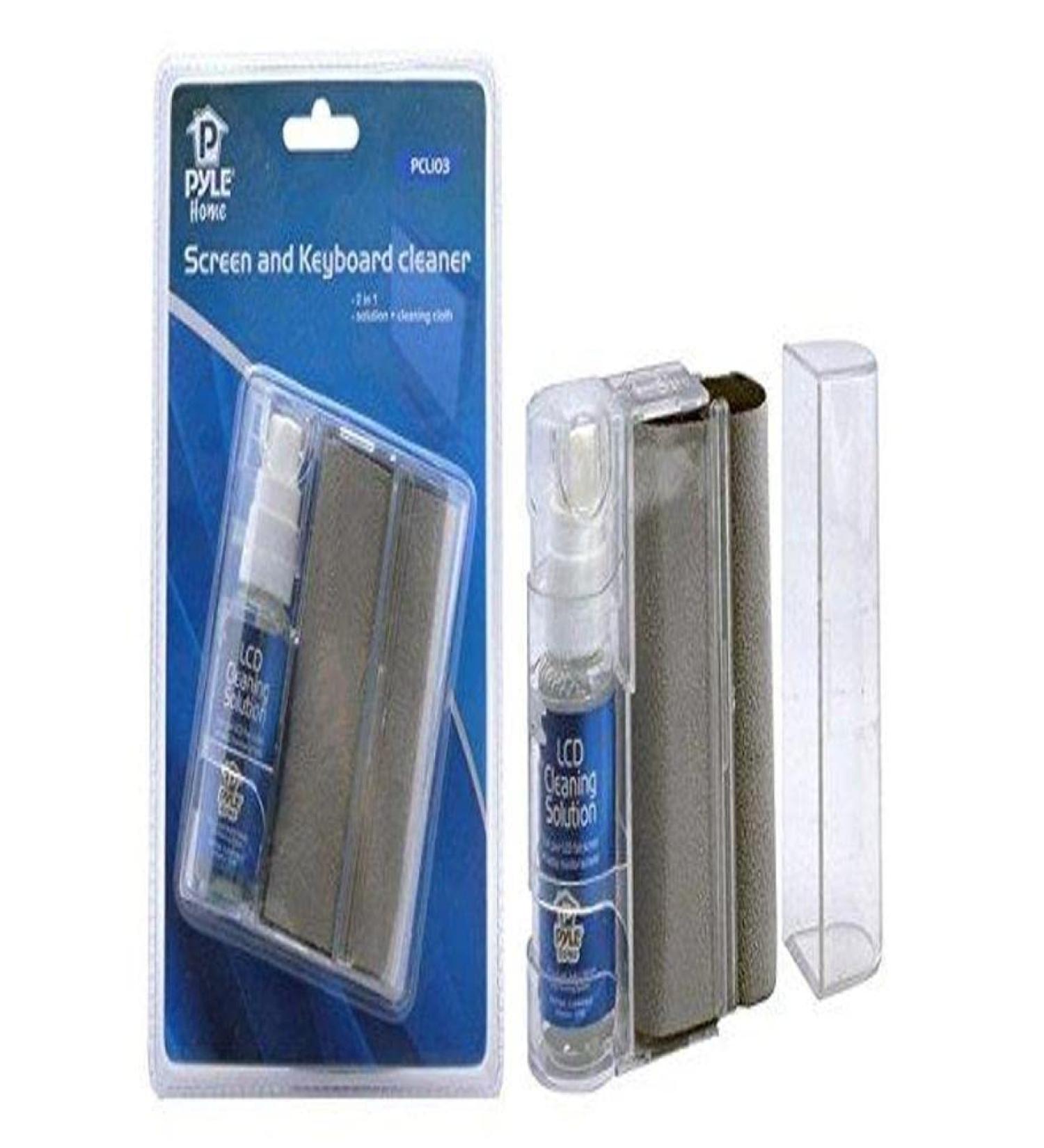 Pyle Home Computer LCD Screen Cleaning Kit -20ml Cleaner Solution Spray Plus a Cleaning Eraser,Tool Cleans Phone, Keyboard, Laptop Surface, Plasma Flat TV Monitor, Macbook, Kindle, iPad, iPhone PCL103