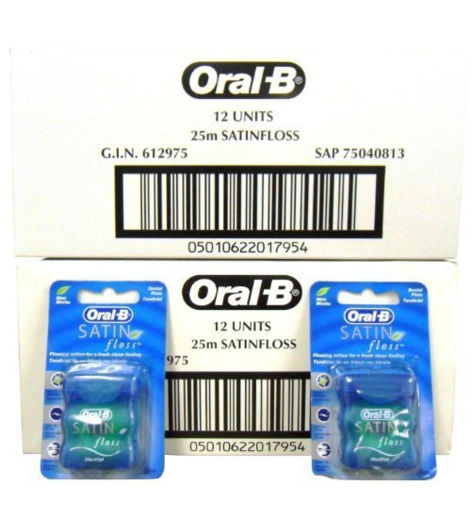 Oral-B Satin Dental Floss Mint 25 m 24 pieces