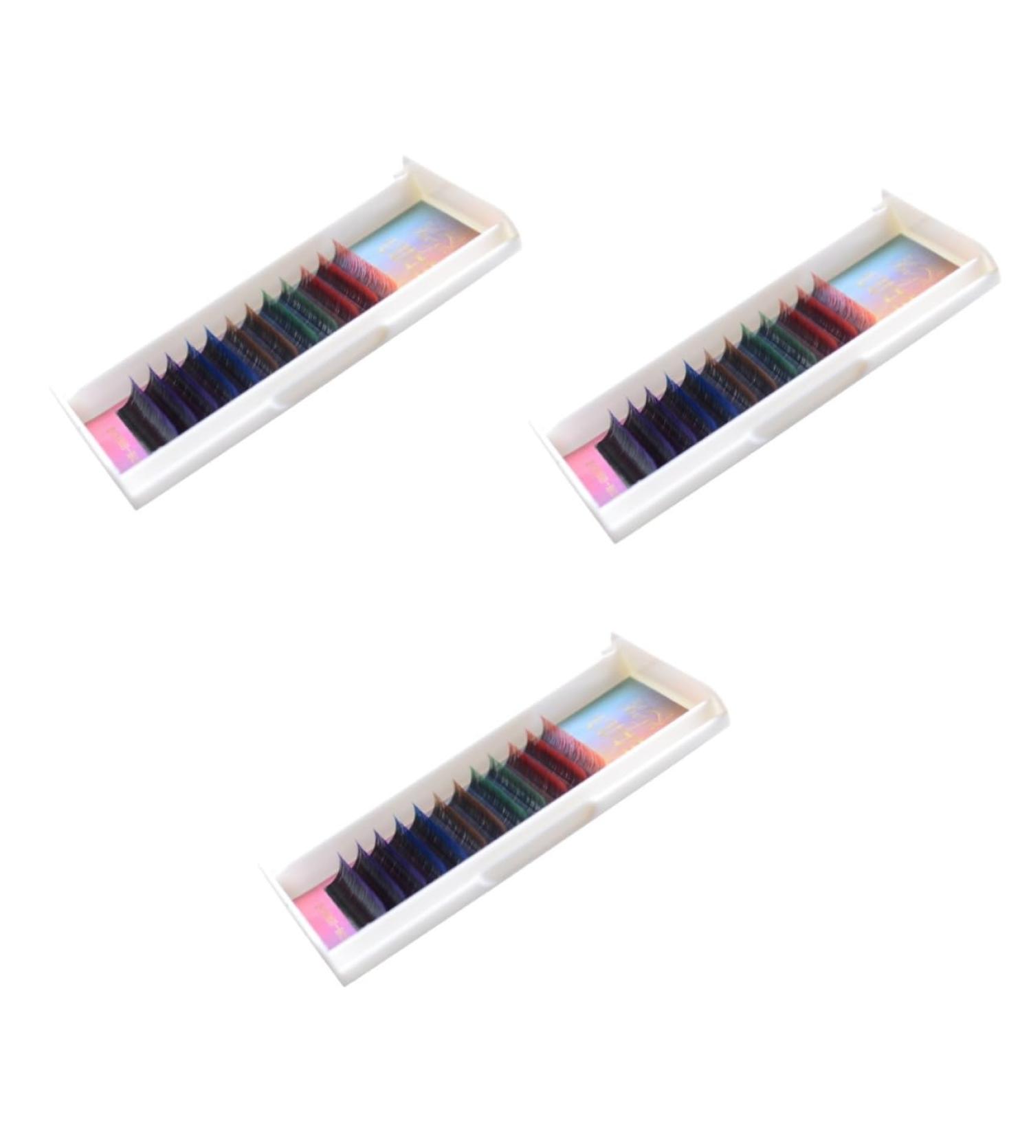 Beavorty 3 Sets rainbow false eyelashes cruelty- long false eye lashes colored eyelashes fakes eyelash magnetic Lash Extensions fake eyelashes no irritation 3d fancy South Korea - Buy Online on GoSupps.com