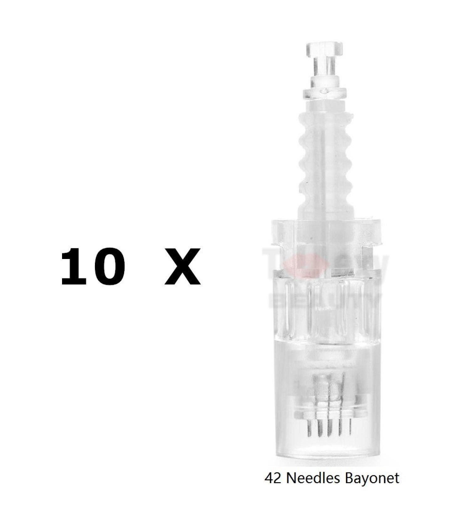 10pcs Adjustable Needle Tips for Electric Microneedle Dermaroller - 42-PIN Compatible with Derma Needle Pen | International Shipping Available - Buy Online on GoSupps.com