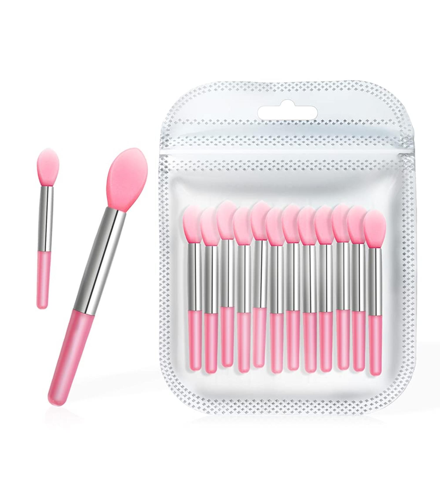 Spove 12pcs Silicone Lip Brush Set - Makeup Eyebrow Lipstick Brushes Applicator Cosmetic Wands for Balm, Mask, Oil - Buy Online on GoSupps.com