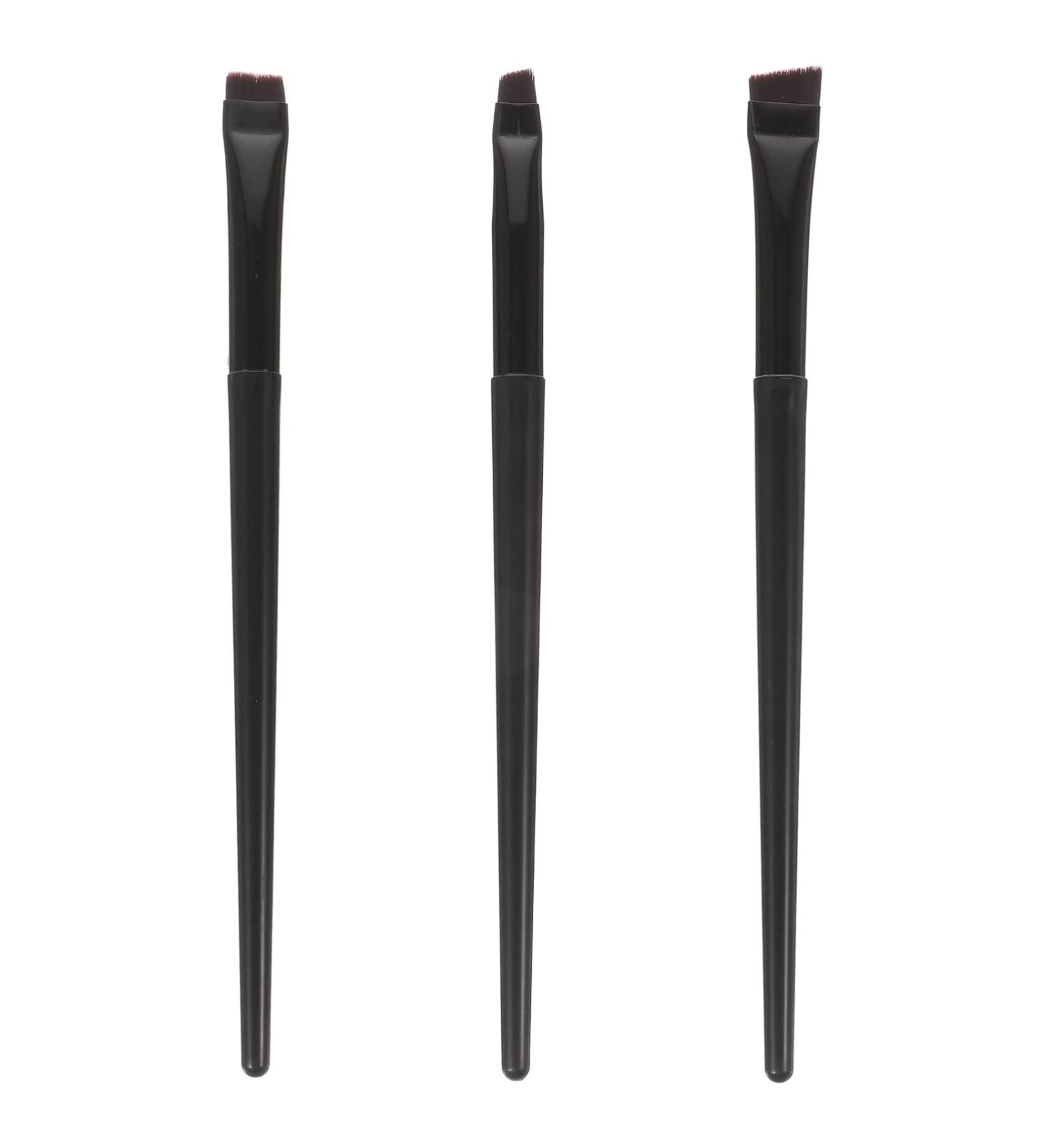 FOYTOKI 3pcs Eyeliner Brush Eyebrow Brush Makeup Brush Ultra Thin Eyeliner Brush Artificial Fiber Black - Buy Online on GoSupps.com