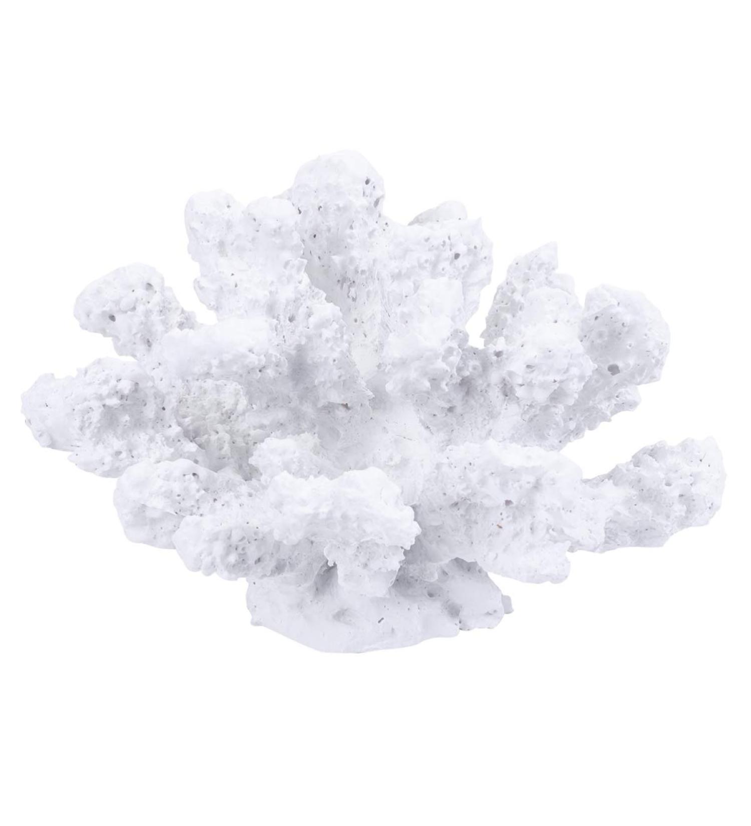 Imikeya Artificial Coral - White Aquarium Decoration | Realistic Underwater Coral Plant Ornament - Buy Online on GoSupps.com