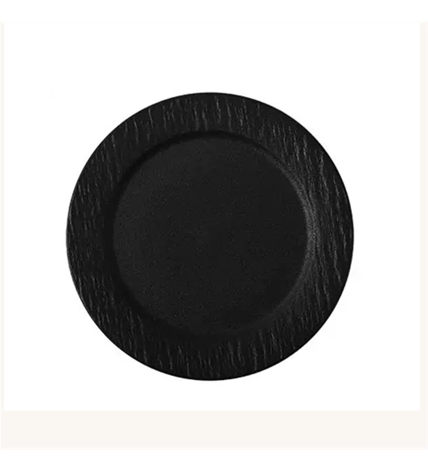 Salad Plate Steak Plate Western Food Chinese Plate Household White Plate Simple Plate Breakfast Dessert Flat Plate Restaurant Kitchen Plate for Kitchen Plate (Color : Black Size : CH) Small Black - Buy Online on GoSupps.com
