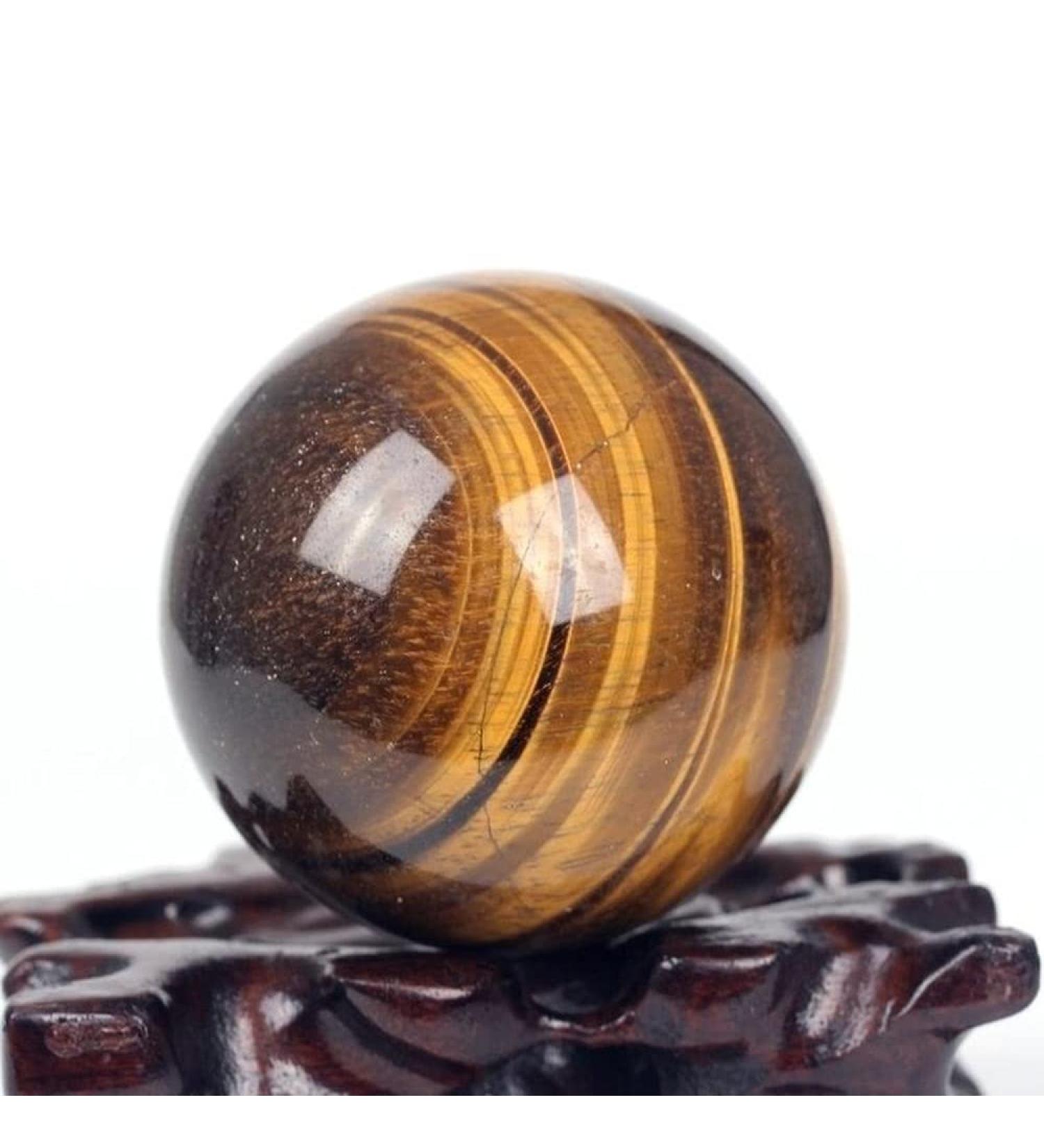 Buy Natural Solid Tiger Eye Ball - Beautiful Stone Ball for Healing & Decor - Buy Online on GoSupps.com