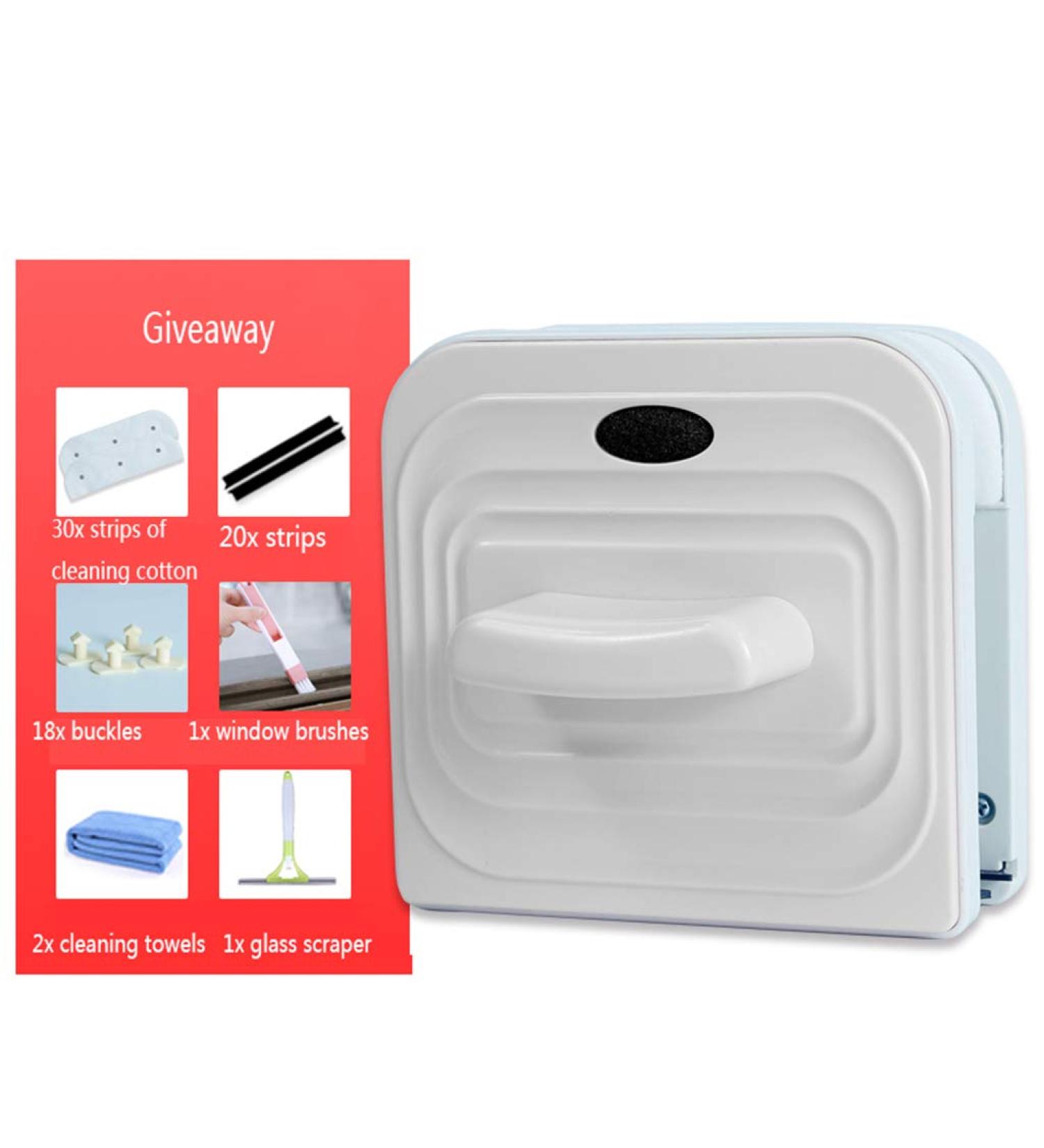 Window Cleaner Wipers Double-Side Glass Cleaner Window Cleaner Glider Washing Brush Equipment Glass Wiper Cleaning Tool for High-Rise and Car Glazed Windows Thickness (B White 8  - Buy Online on GoSupps.com