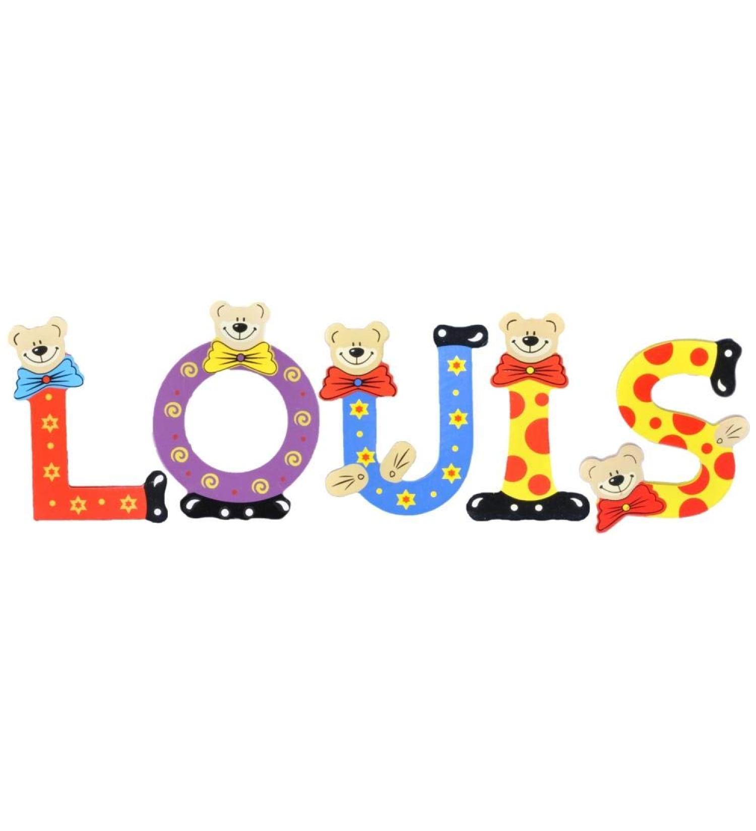 Playshoes Children's Wooden Letters Name Set Louis - Assorted