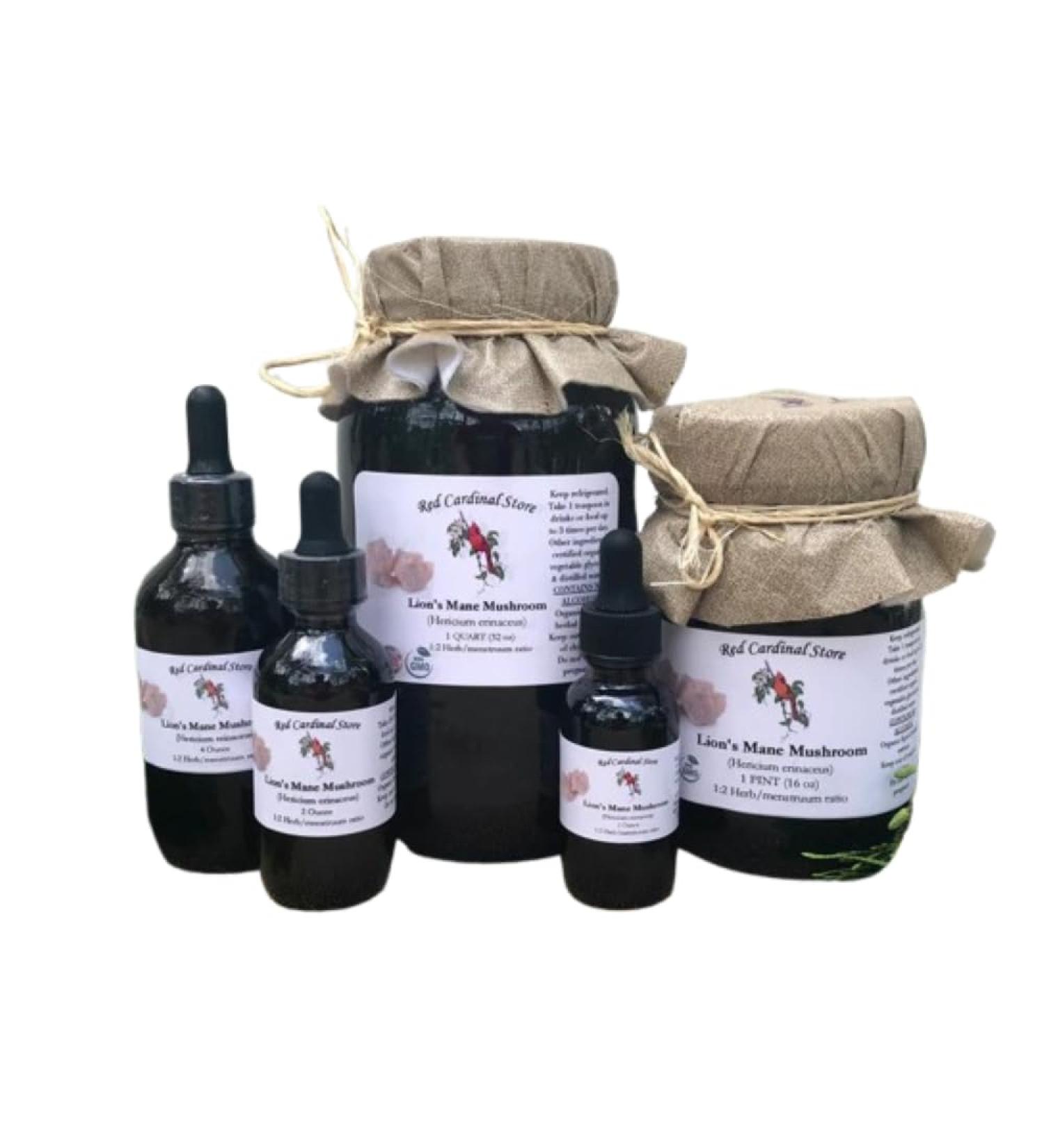 Lion's Mane Mushroom Tincture Herb Extract Double Extraction