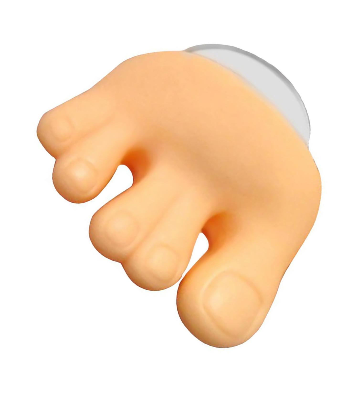 Alomejor Funny Toe Shape Toothbrush Holder with Suction Cup - Multifunctional Foot Shape Cable & Pen Stand for Organized Spaces - Buy Online on GoSupps.com