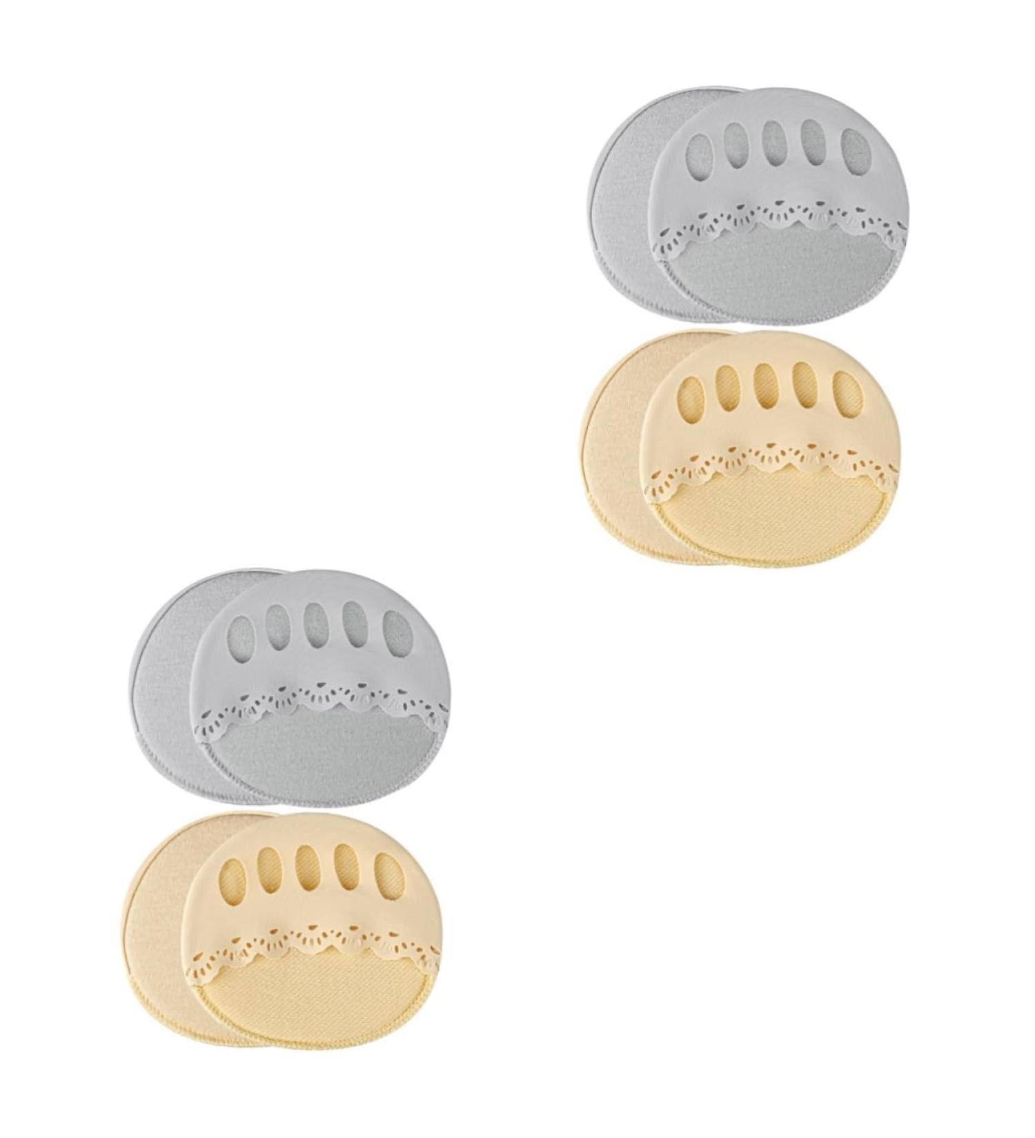 FRCOLOR 4 Pairs Tabi Socks with Forefoot Padding | Invisible Palm Socks & Anti-Skid Shoe Heel Pads for Women - Perfect for Travel - Buy Online on GoSupps.com