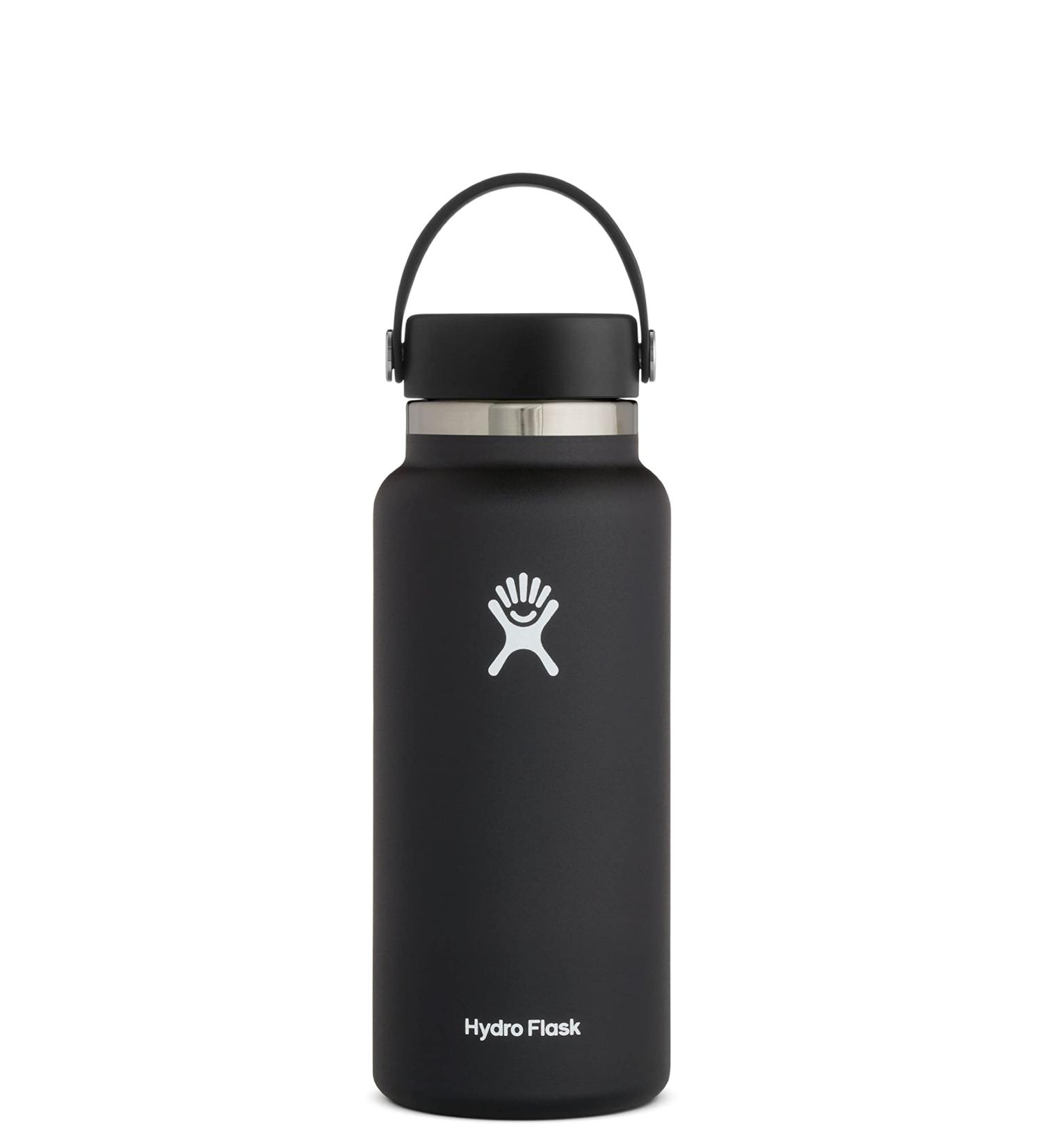 Hydro Flask Wide Mouth 32 Oz Bottle with Flex Cap - Black - Buy Online on GoSupps.com