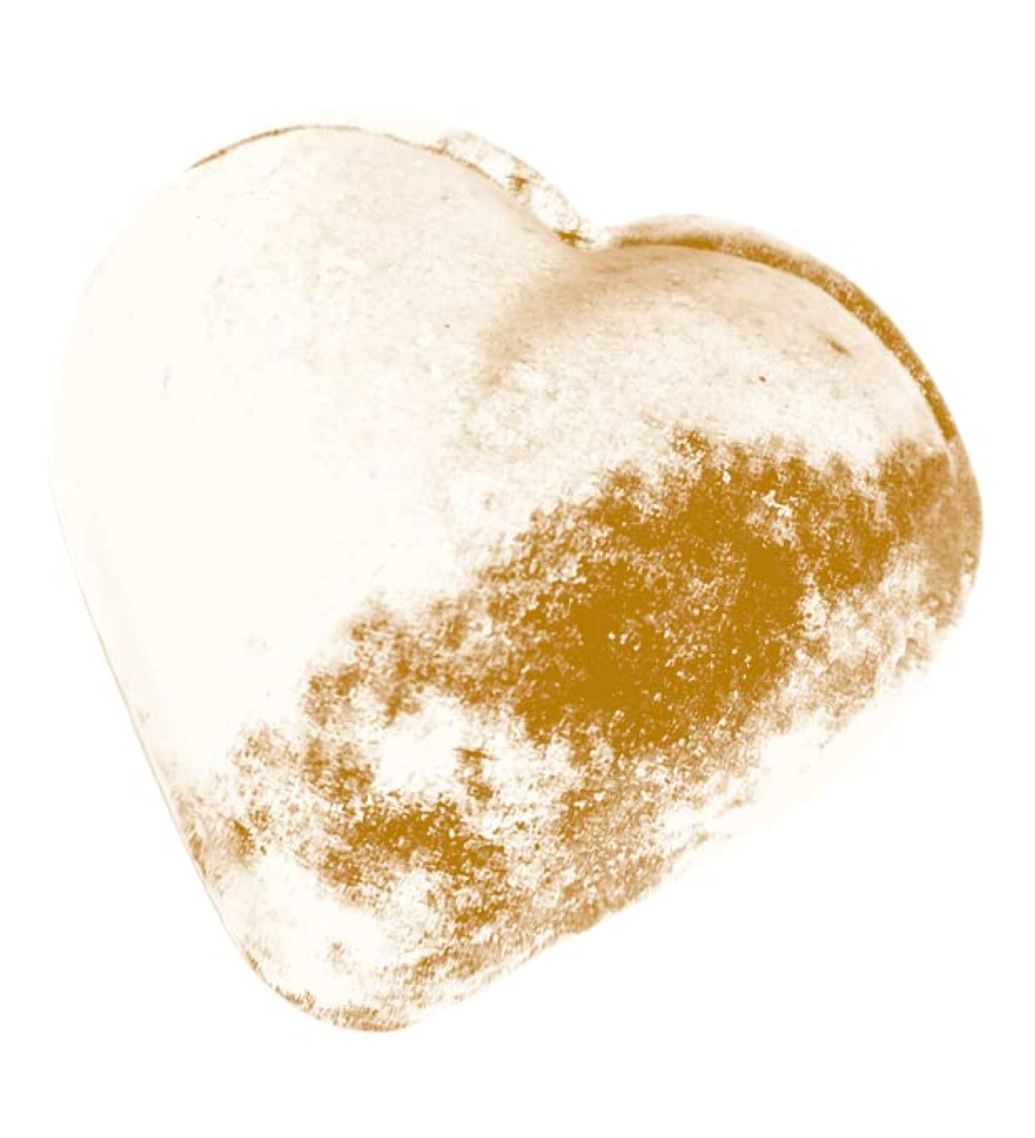 Bath Bomb Heart Shaped Coconut 80g Les Petits Bains de Provence - Scented Heart Bath Ball - Fragrance Your Bath - Ideal for Your Relaxation - Colourful Bath Bomb