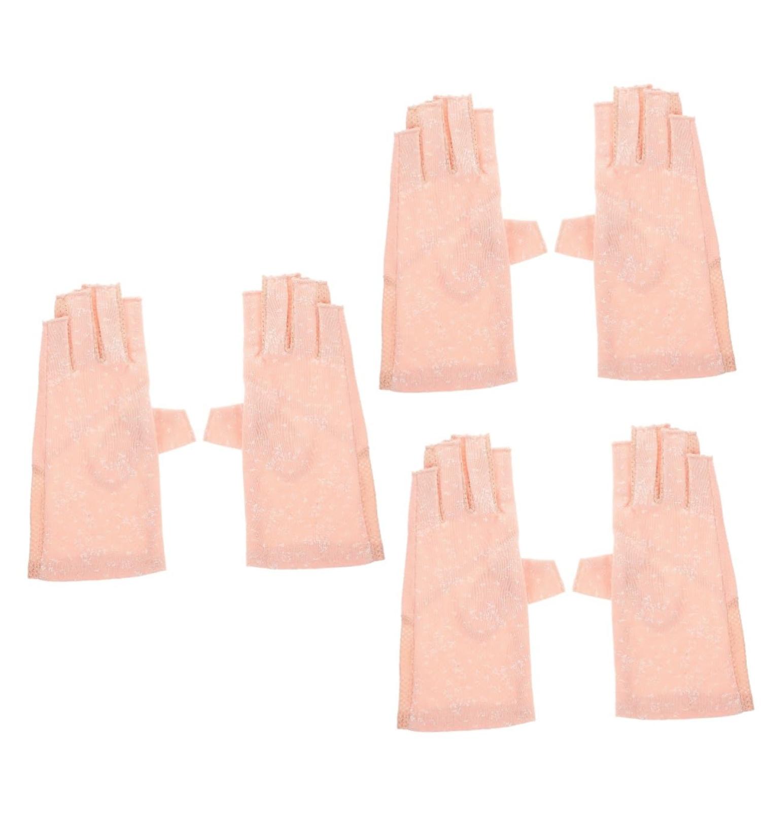 minkissy 3 Pairs Sun Protection Half Finger Gloves Skin Protective Gloves Uv Hand Protector Nail Art Gloves Uv Gloves Shield Gloves Salon Manicure Gloves Hand Guard Riding Miss Nylon - Buy Online on GoSupps.com