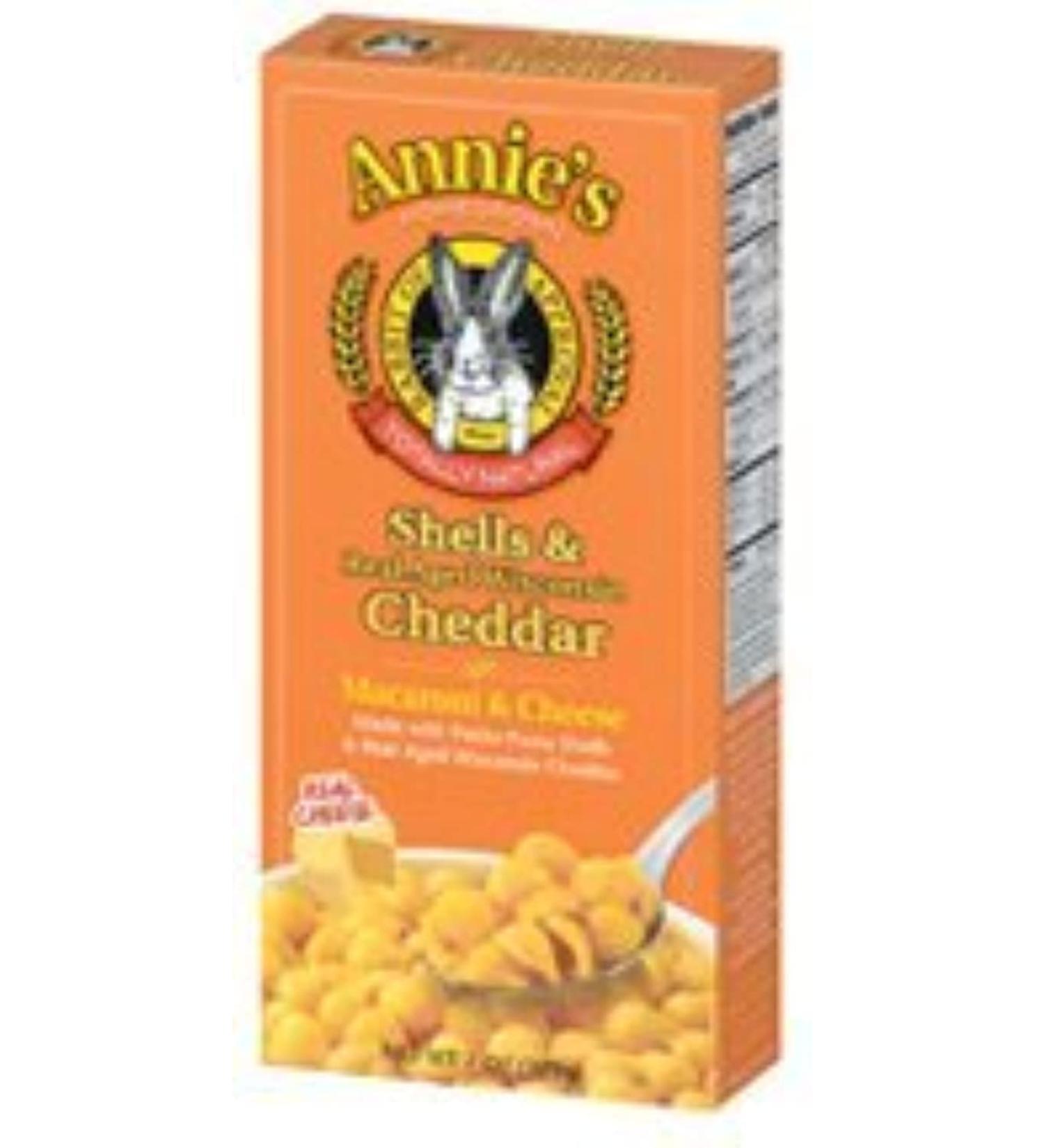 Annie's Homegrown Macaroni and Cheese Organic Shells and Real Aged Cheddar 177 g Box of 12