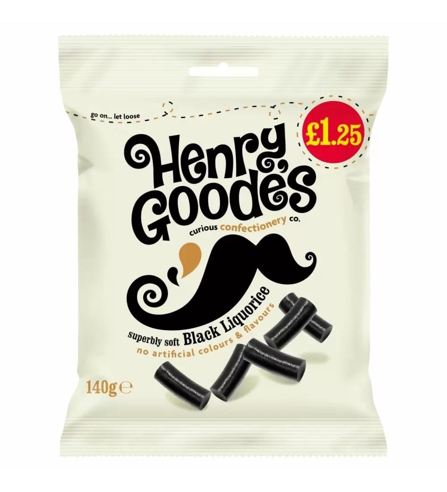 Henry Goodes Soft Eating Black Liquorice Aniseed Flavour | 4 x 140g Bags