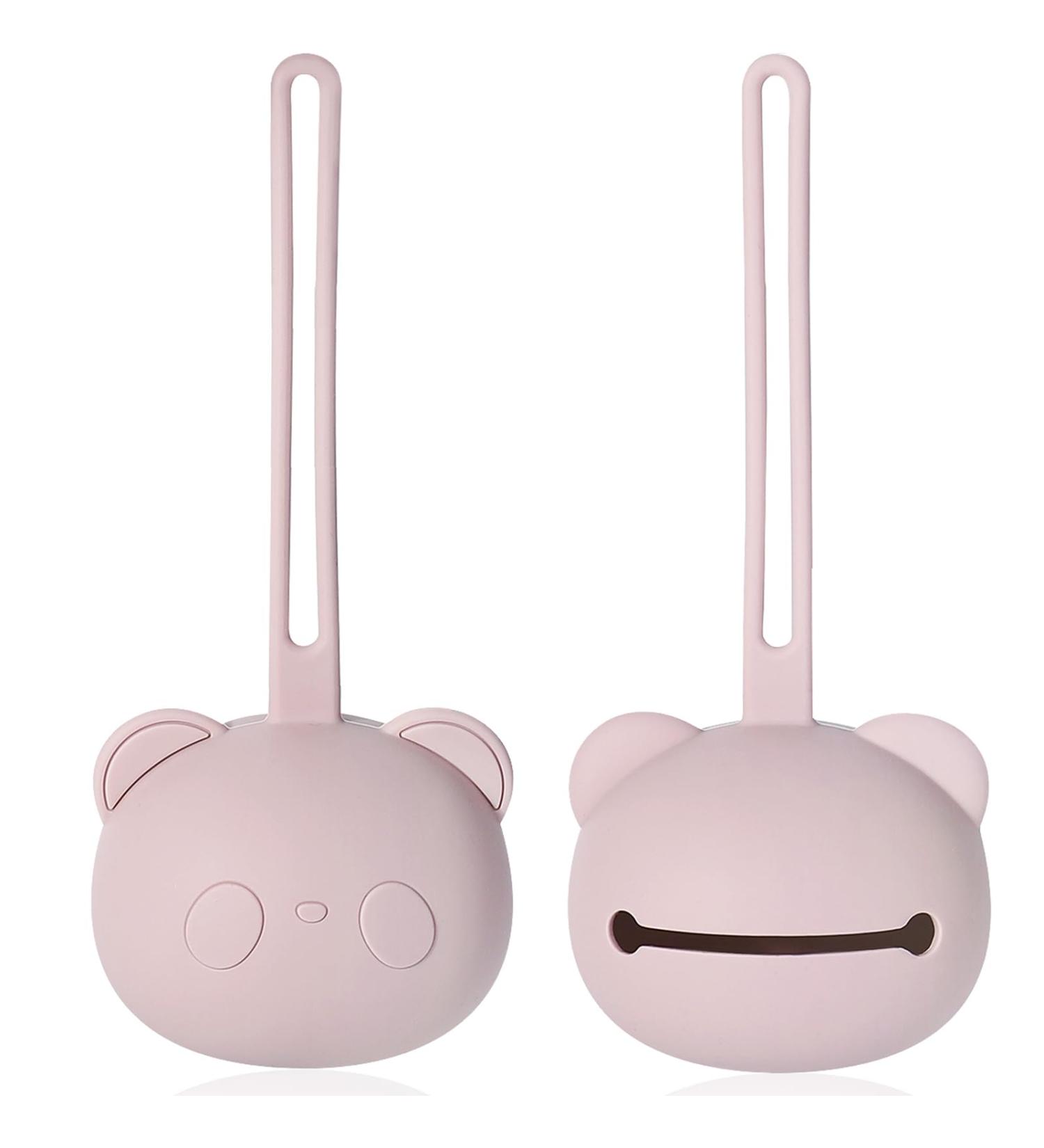 Orzbow BPA-Free Silicone Pacifier Box - 2-Pack Pink Pacifier Holder & Storage for Boys & Girls - Buy Online on GoSupps.com
