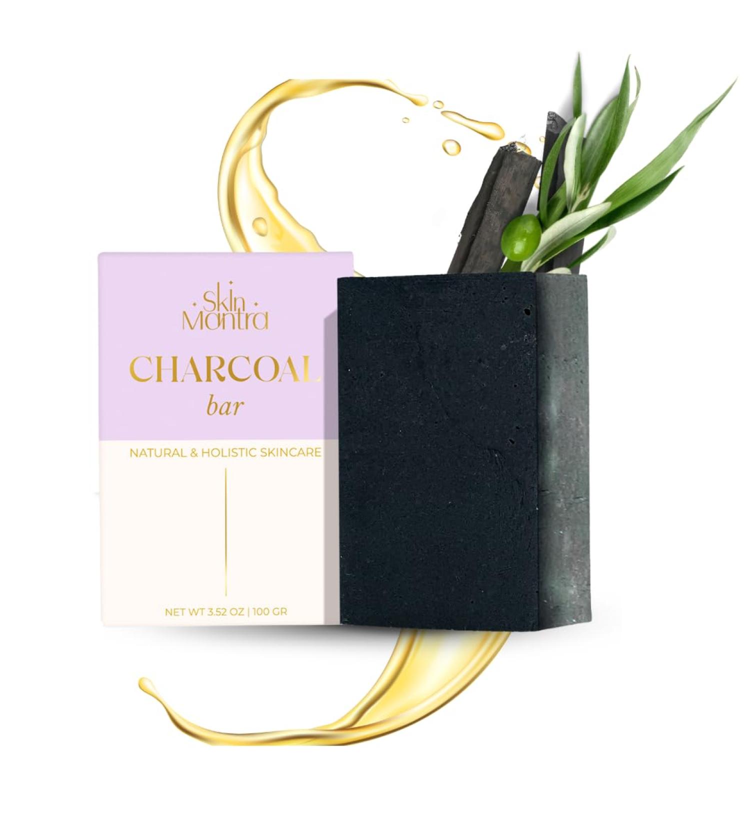 Buy SKIN MATRA Charcoal Bar - Handmade Natural Skincare with Activated Charcoal & Organic Oils - Gentle Exfoliation Cleanser (3.52 oz) - International Shipping Available - Buy Online on GoSupps.com