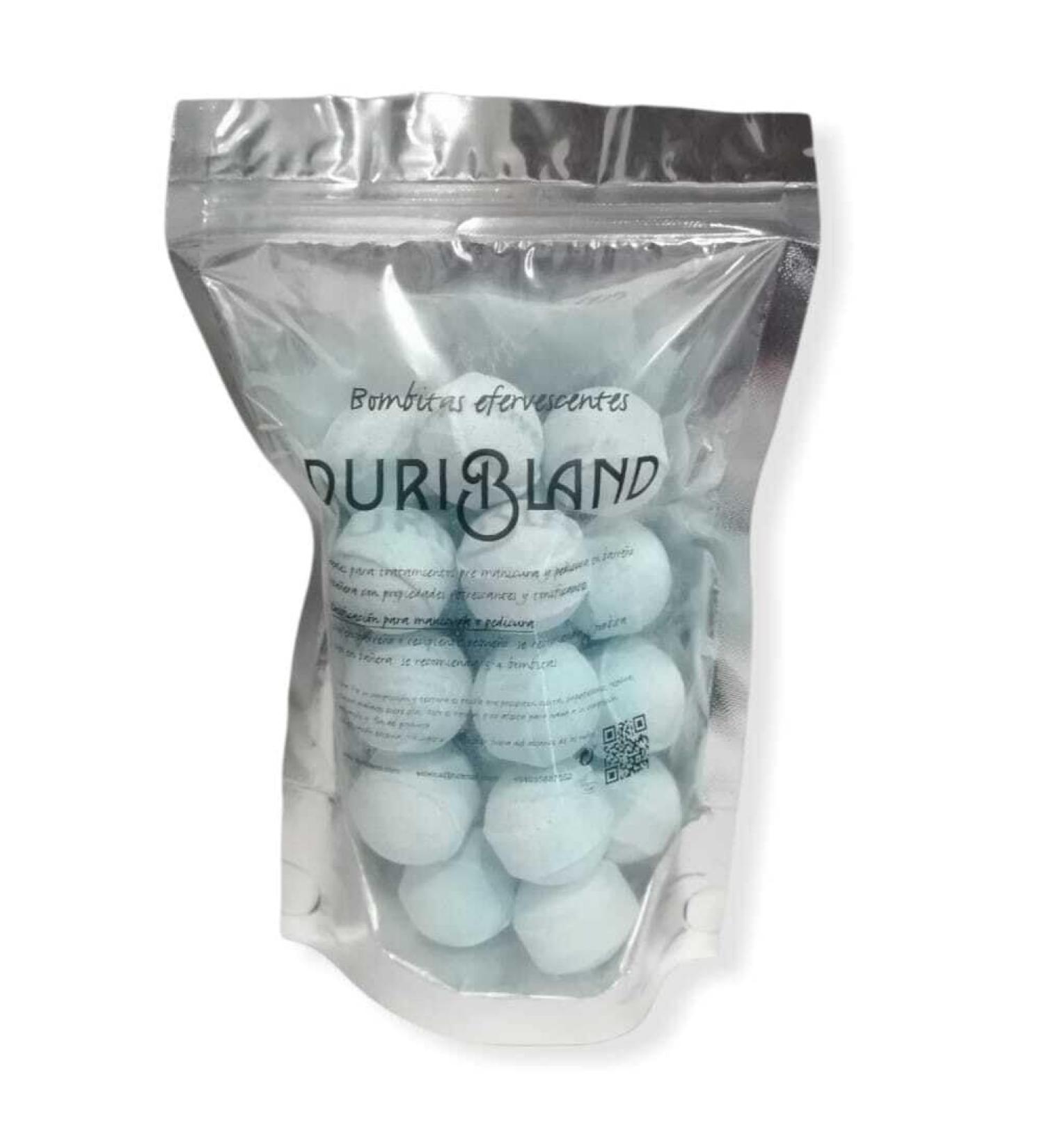 DURIBLAND 200g Fermentable Bath Bombs - For hand and foot baths with antioxidant antiseptic sanitizing refreshing and toning properties (Ocean)