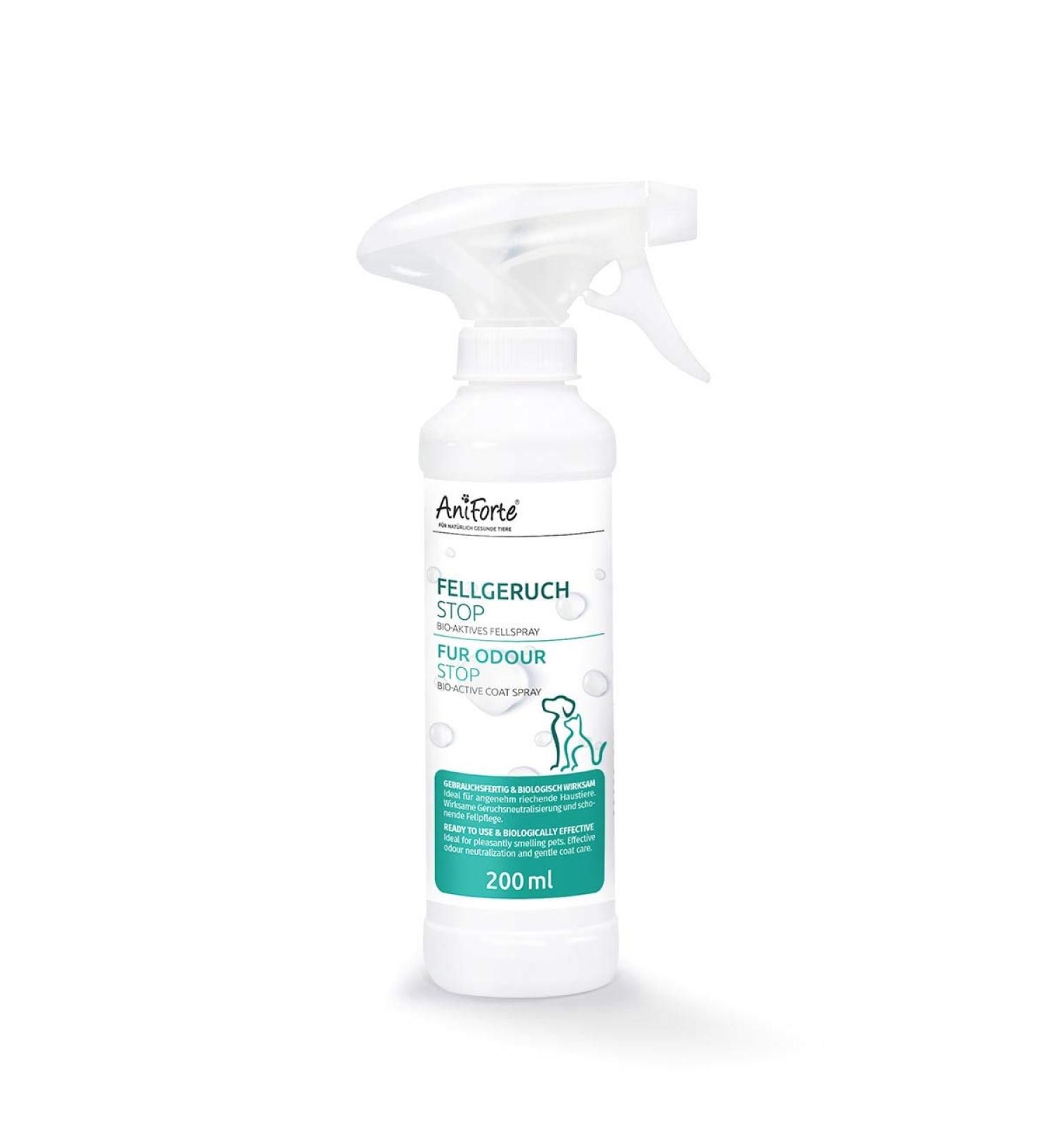 Aniforte Fur Smell Stop Spray 200ml - Natural Odor Neutralizer for Dogs & Cats - Eliminate Unpleasant Pet Odors - Ideal for Long & Short Hair - Buy Online on GoSupps.com
