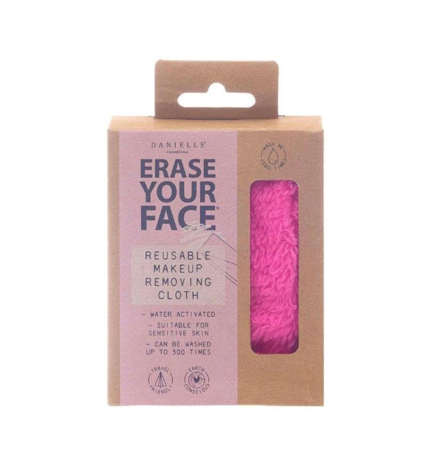Eco-Friendly Reusable Dark Pink Makeup Removing Cloth Wipe