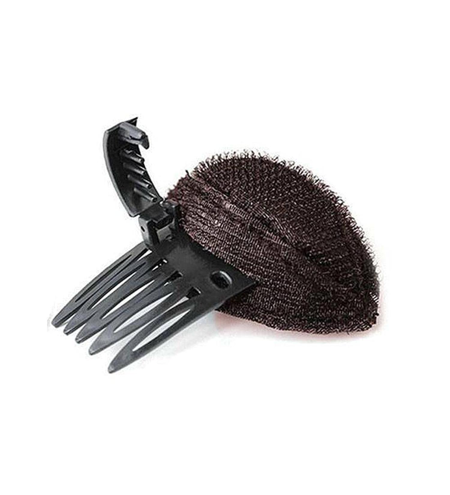 Puff Hair Cushion Clips | Fluffy Volume Hair Pad for Women & Girls | DIY Hairstyling Tools in Brown - Buy Online on GoSupps.com