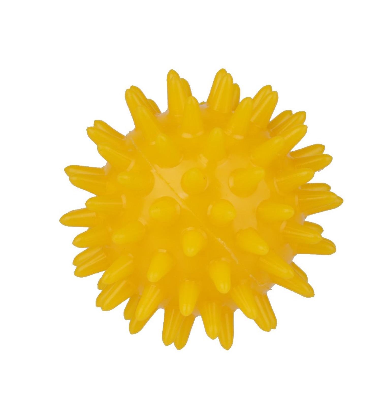 Soft Yellow Massage Ball with Knobs - 5.5 cm Stress Relief Massager for Relaxation - Buy Online on GoSupps.com