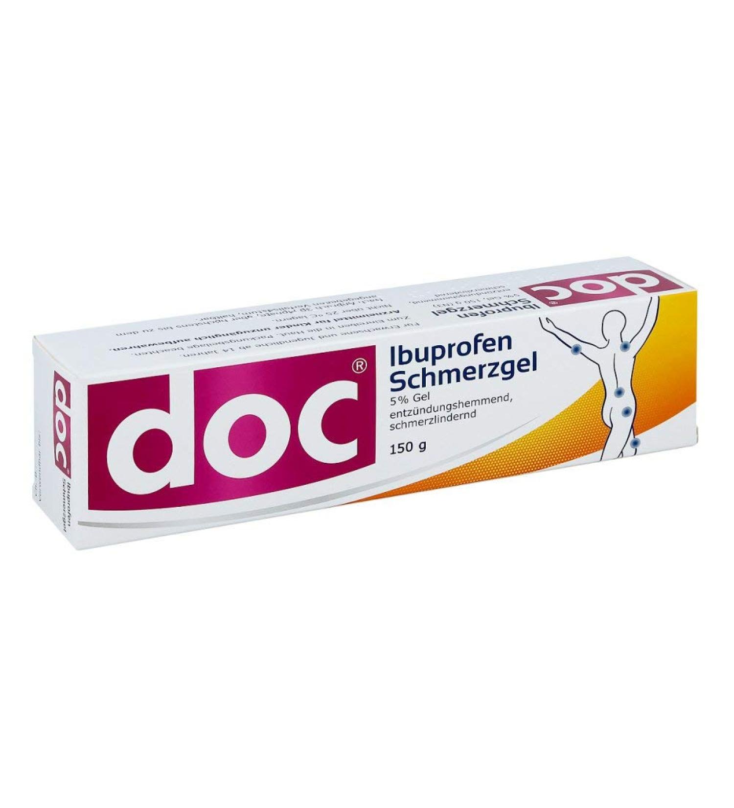 Doc Ibuprofen Pain Gel 5% - Fast Relief for Aches & Pains - 150g | Buy Internationally - Buy Online on GoSupps.com