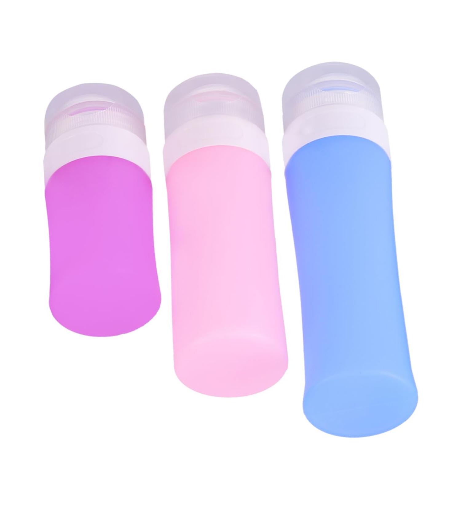 Buy 1 Set Silicone Travel Bottle Set - Anti-Leak Cosmetic Tubes for Women - Refillable Lotions & Toiletries - Perfect for Trips - Buy Online on GoSupps.com