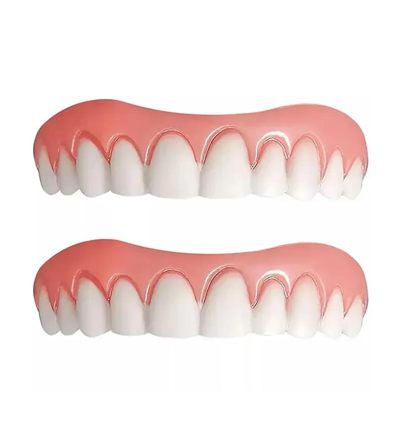 Dazluxe 2 Pair Temporary Veneers - Natural Comfortable Adjustable Cosmetic Teeth for a Confident Smile - Buy Online on GoSupps.com
