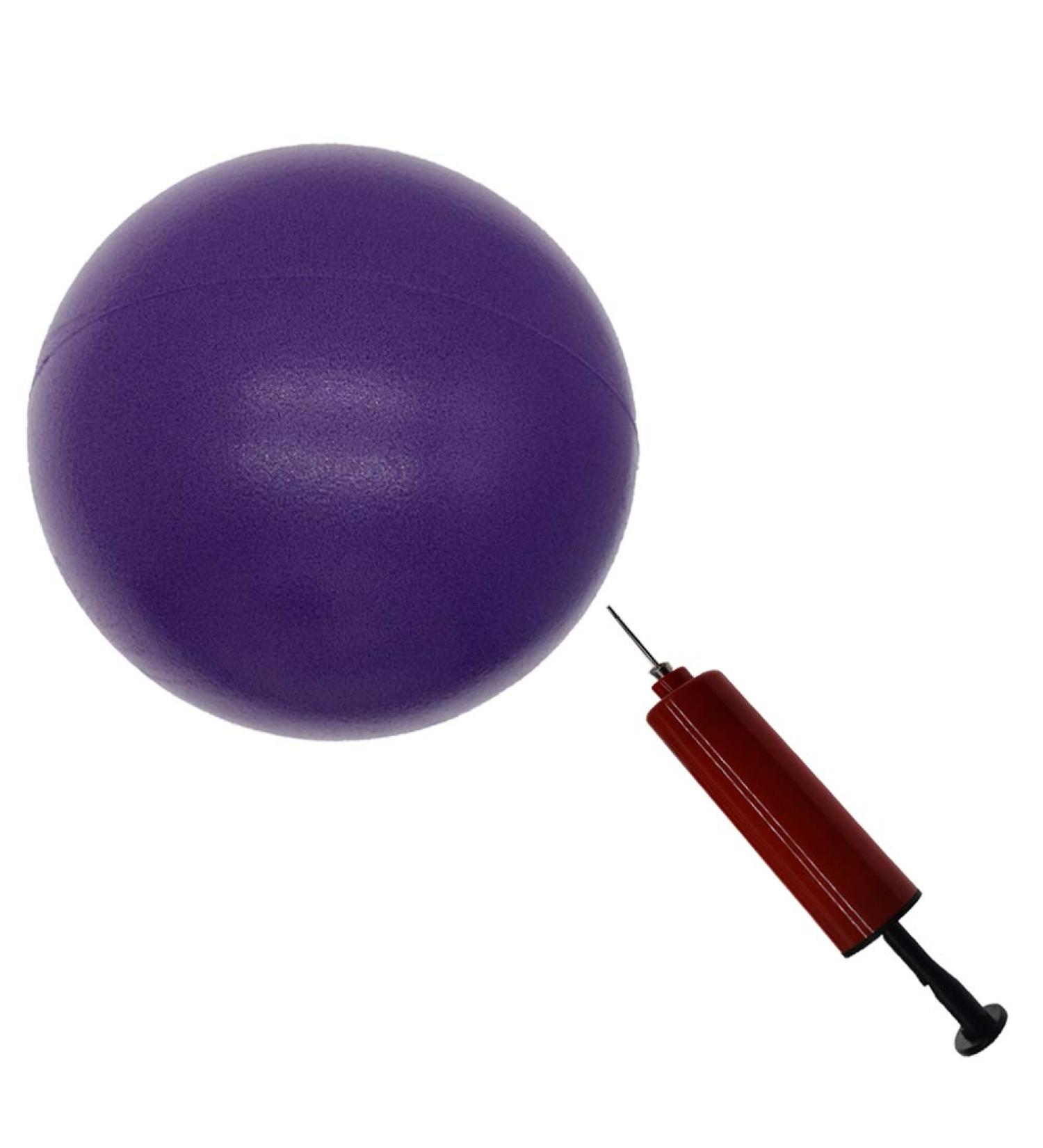 Purple 8-Inch Exercise Ball with Pump - Mini Yoga & Pilates Ball for Core Stability & Physical Therapy - Buy Online on GoSupps.com