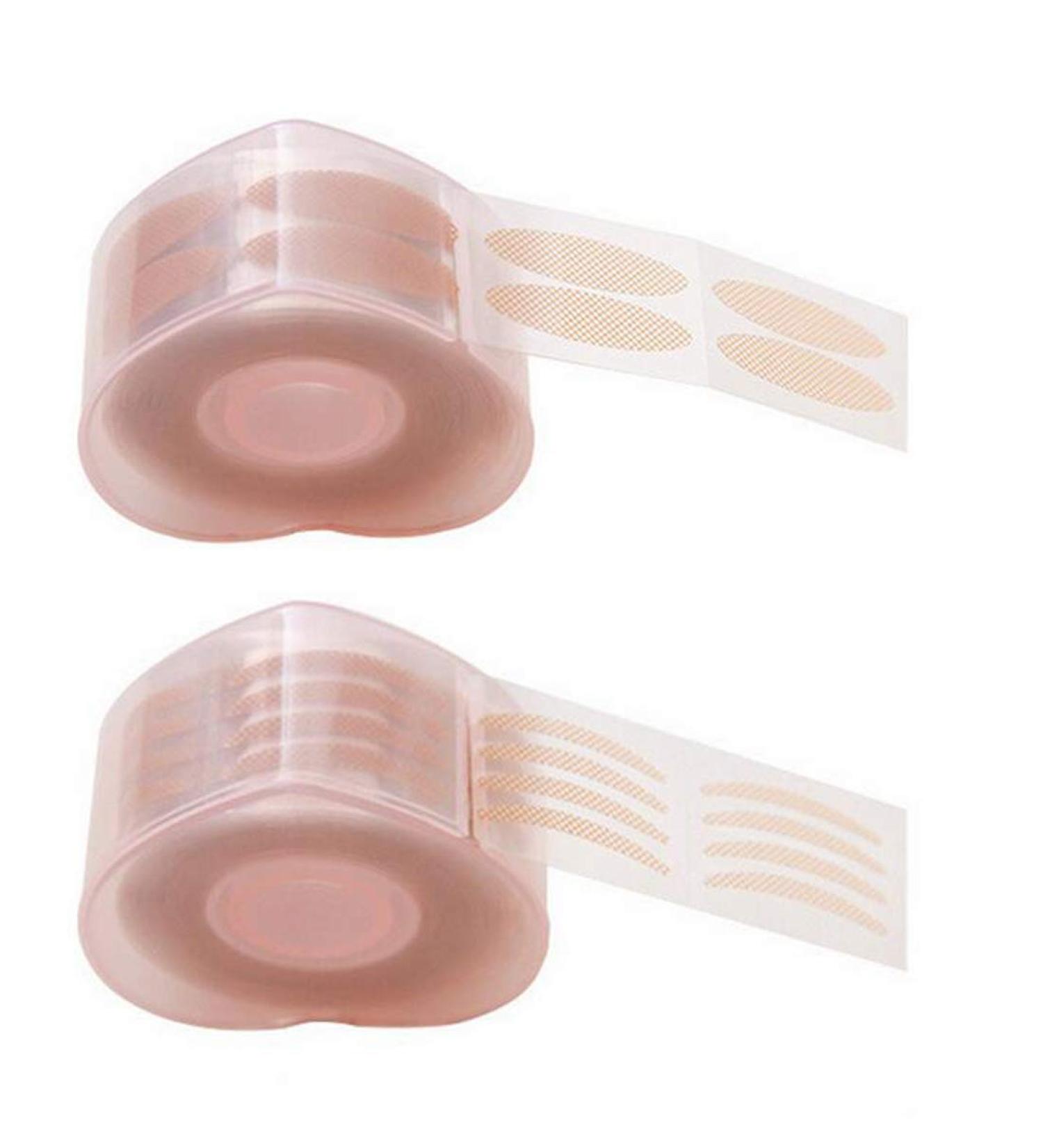 2Rolls 600 Pairs Lace Mesh Wide and Slim Adhesive Invisible Double Eyelid Stickers Waterproof Sweat Proof Double Eyelid Tape Tool for Hooded Droopy Uneven Mono-eyelids Small Eyes Skin (with Fork rods) - Buy Online on GoSupps.com