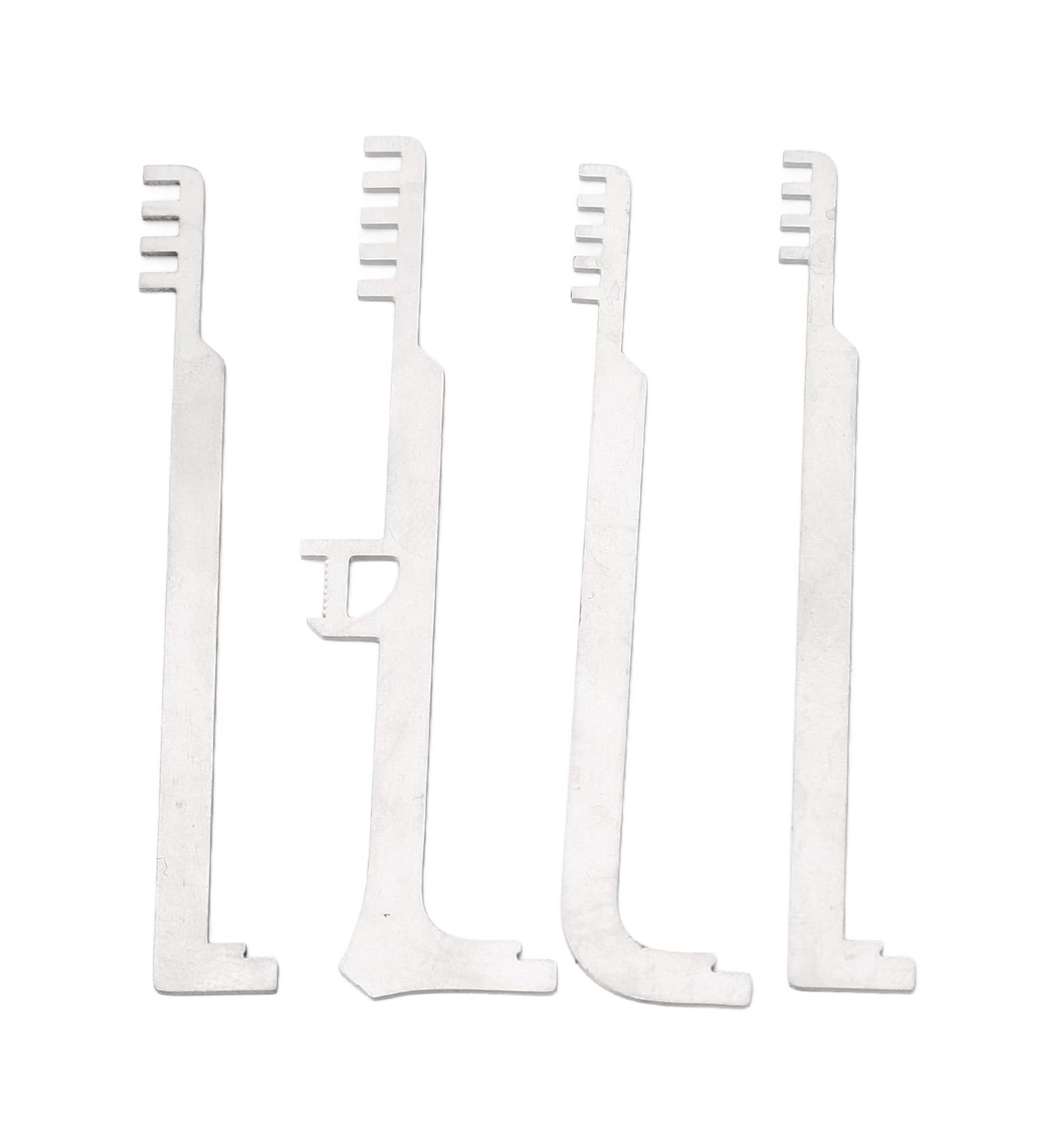 Comb Lock Picks 4PCS Metal Teeth Tools Portable Stainless Steel Pick Combs for Firefighting Repair - Buy Online on GoSupps.com