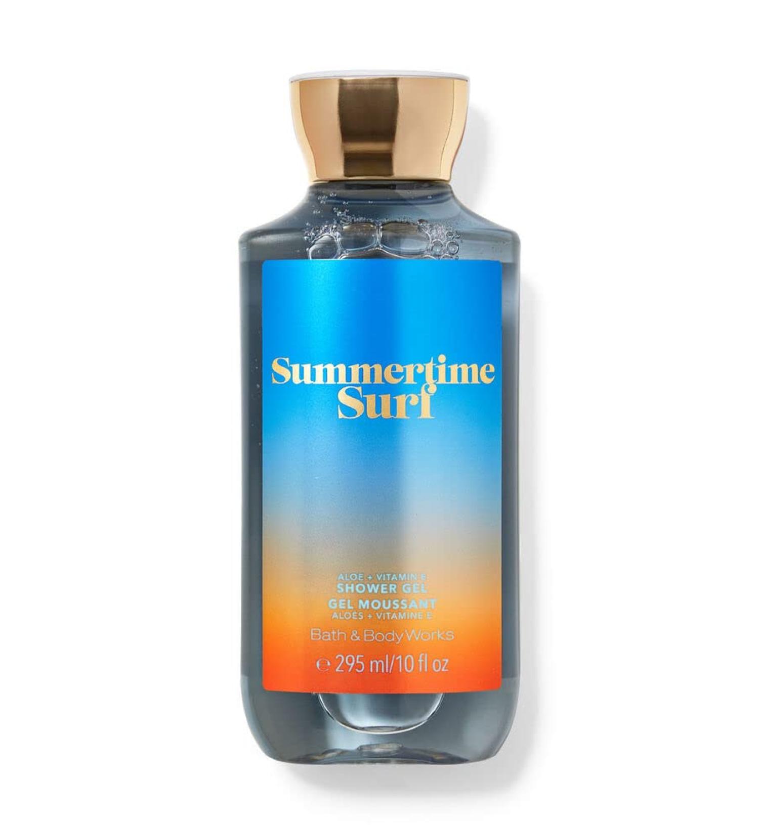 Bath and Body Works Summertime Surf Shower Gel Body Wash 10 Ounce Full Size Limited Edition Scent