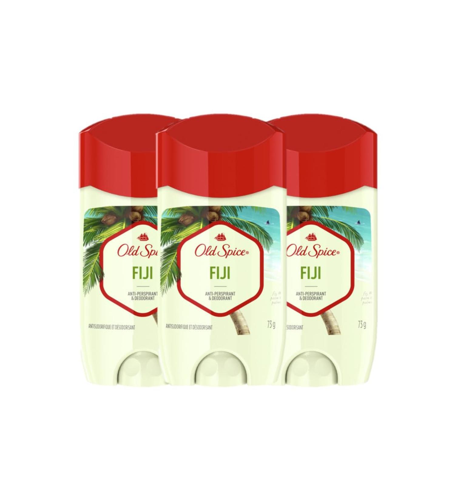OLD SPICE FRESH COLLECTION INVISIBLE SOLID FIJI W/PALM TREE 219G 3CT BUNDLE EC - Buy Online on GoSupps.com