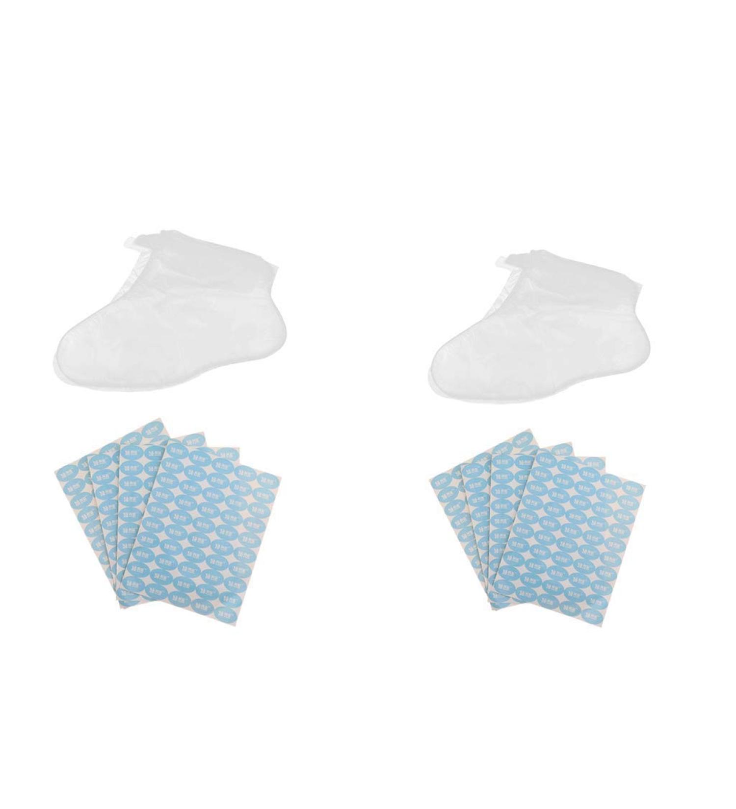 Tubayia 400 Pcs Disposable Foot Socks with Stickers | Plastic Socks for Paraffin Bath Foot Care - International Shipping Available - Buy Online on GoSupps.com