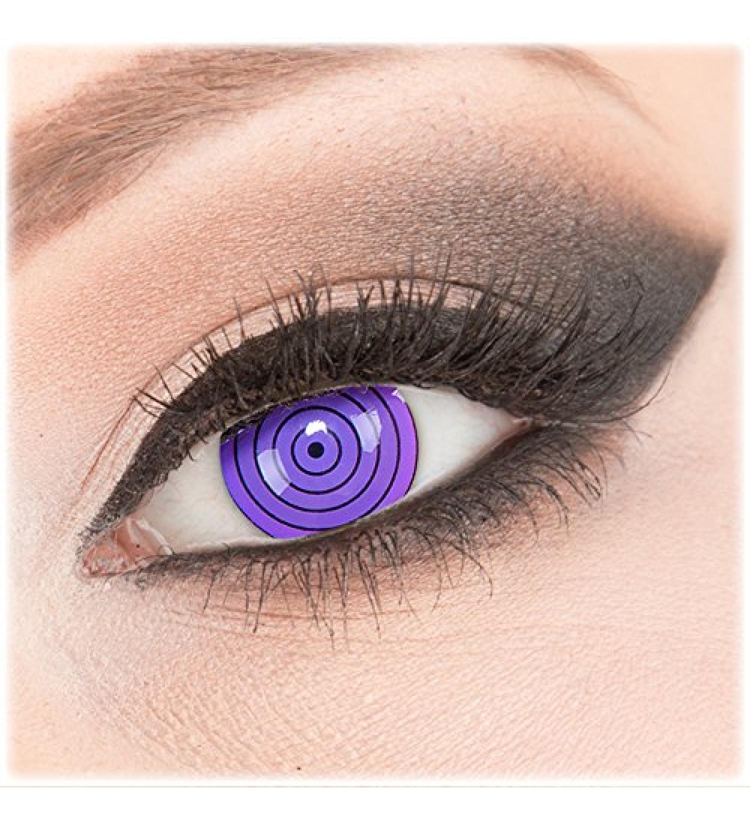 Violet Rinnegan Crazy Fun Manga Contact Lenses | Top Quality Colored Lenses for Fasching Carnival & Halloween | Evil Lens - 1 Pair with Container - Buy Online on GoSupps.com