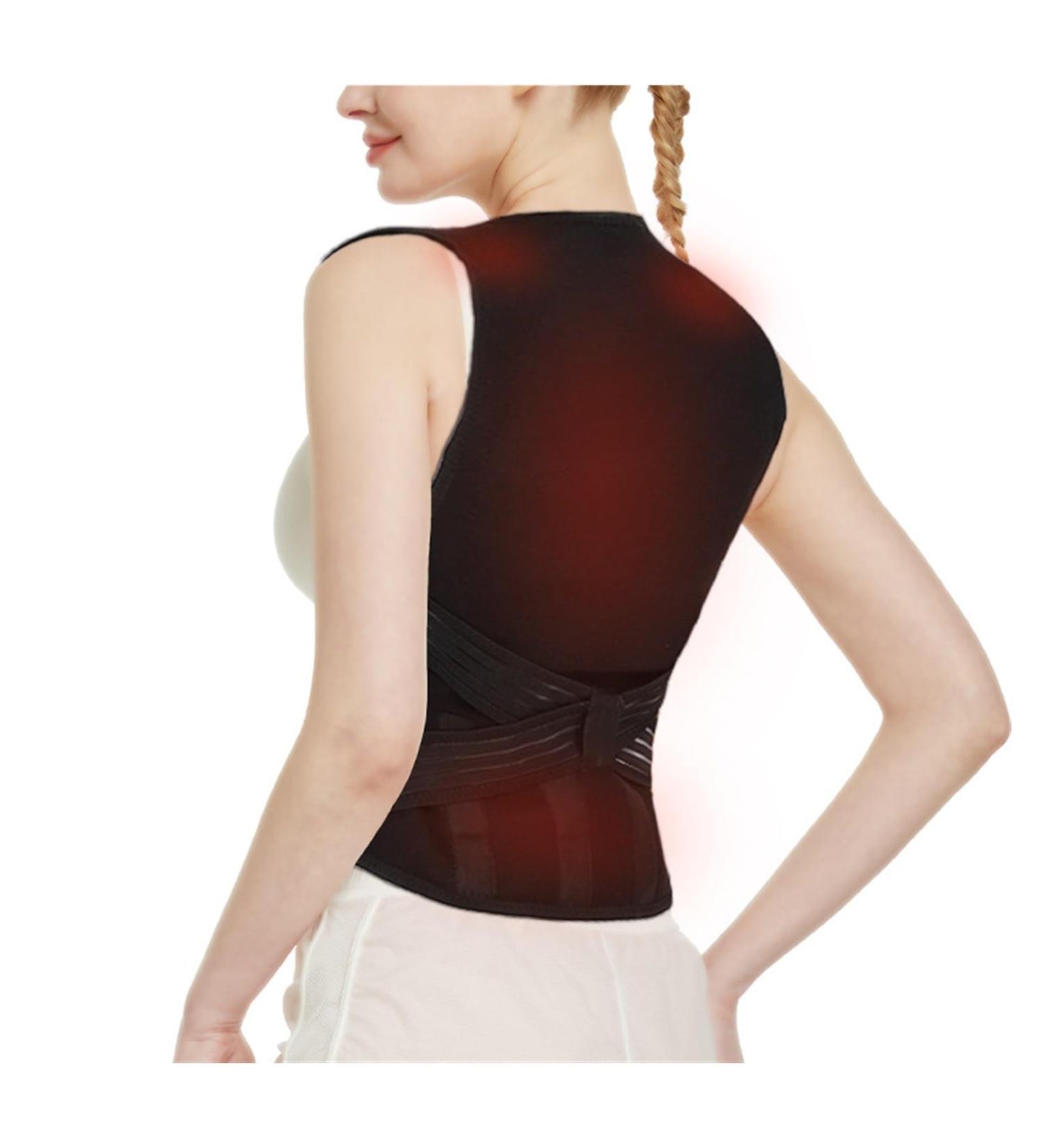 Tosoft Heated Thermo-Heatpasters with Neck Support for Men & Women - Self-Heated Magnetic Therapy & Complete Lumbar Spine Support Belt - L/XL Black - Buy Online on GoSupps.com