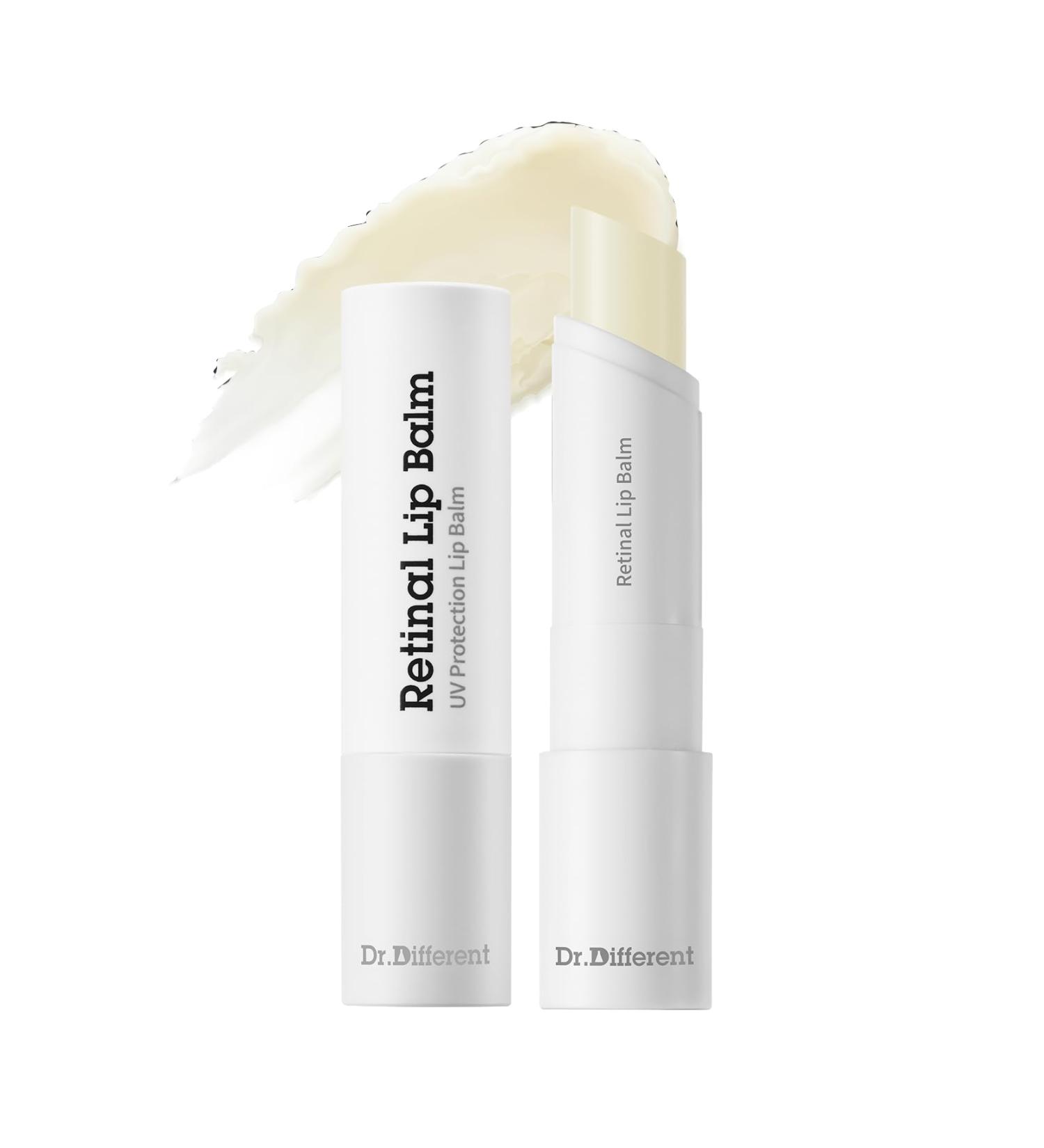 Dr.Different Retinal Lip Balm Clear, Anti-Wrinkle Lip Treatment with Deep Hydration & Long-Lasting Moisture, K-Skincare made by Korean Dermatologist, 0.14oz - Buy Online on GoSupps.com