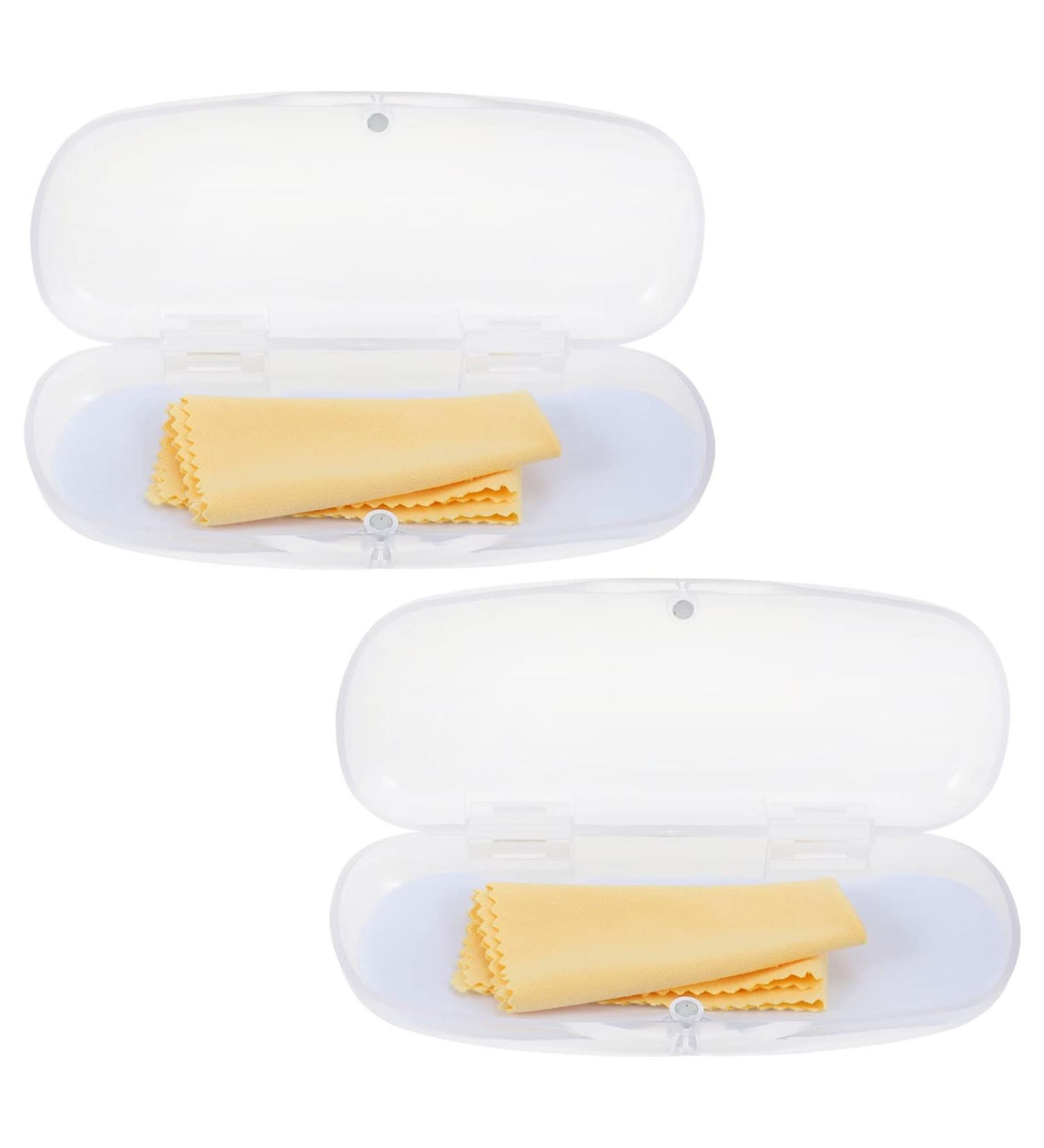 COHEALI Glasses Case - 2 Pack Transparent Eyeglass Holder & Lens Storage Box for Safe Eyewear Protection - Buy Online on GoSupps.com