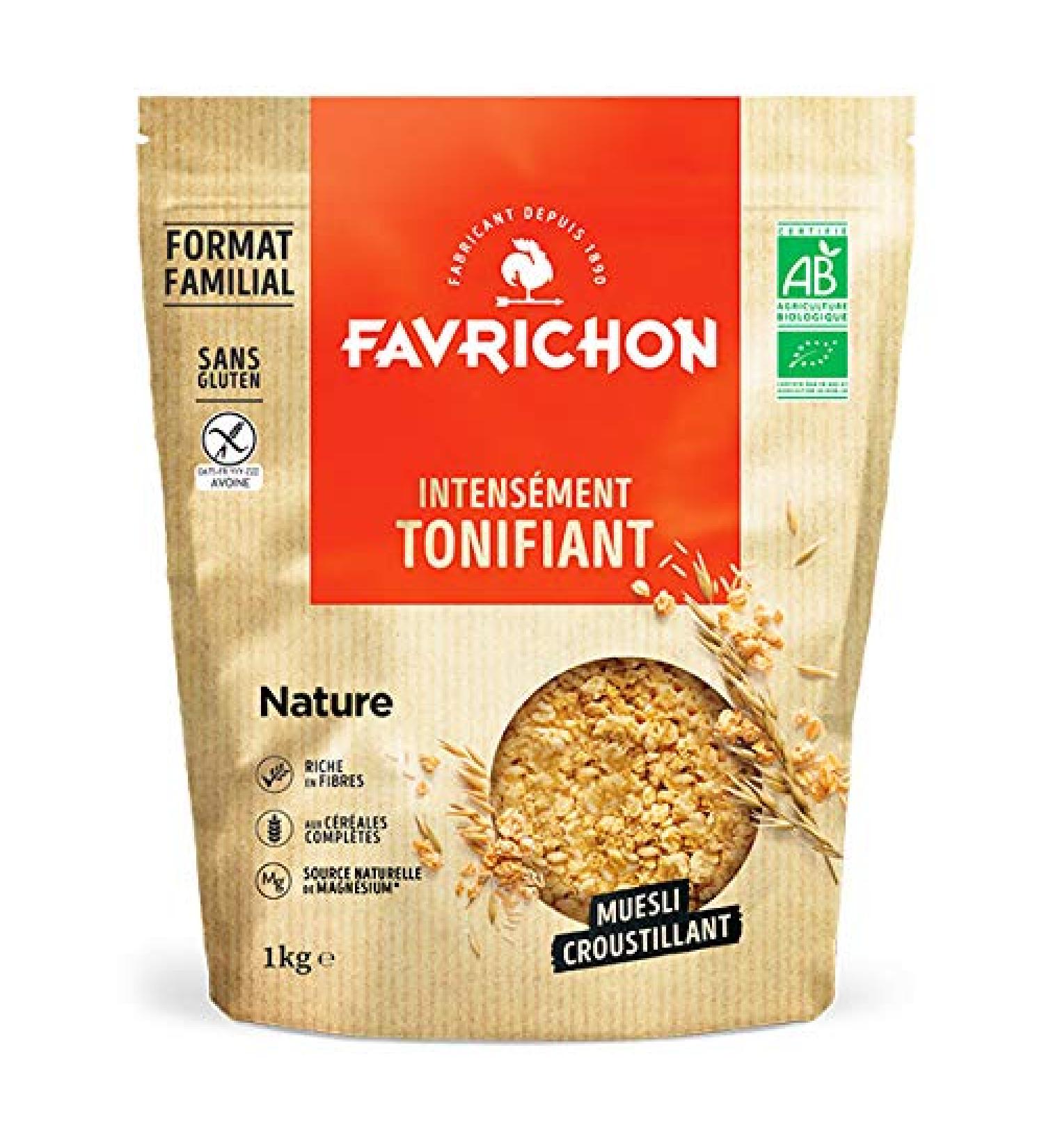 Favrichon - Gluten Free Plain Crunchy Muesli 1Kg - Sold per unit - Buy Online on GoSupps.com