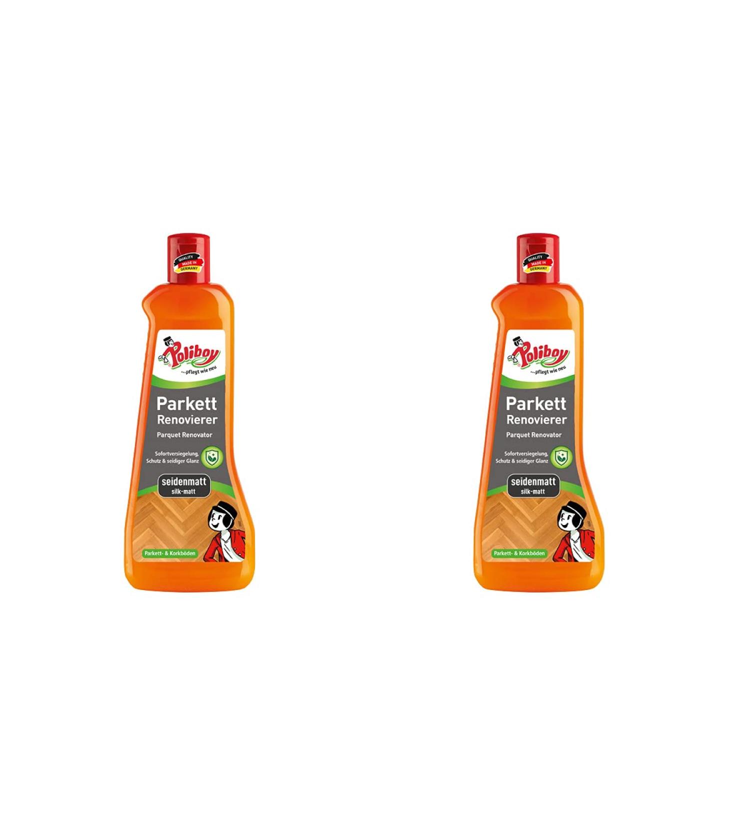 Poliboy Parquet Renovator Seidenmatt - 1L (2x500ml) for Wood & Cork Floors | Made in Germany - Soil Cleaning Solution - Buy Online on GoSupps.com