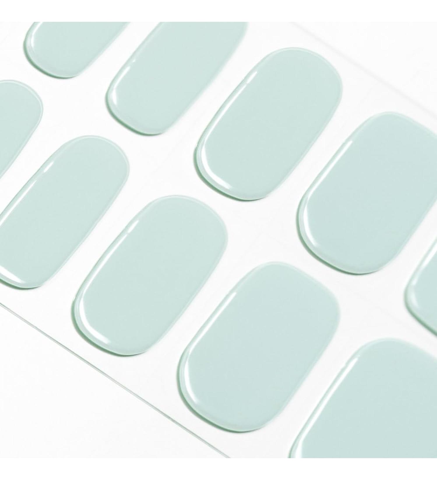 Danni & Toni 28pc Gel Nail Polish Strips, Solid Bluish White Color - Salon Quality Manicure Stickers - Buy Online on GoSupps.com