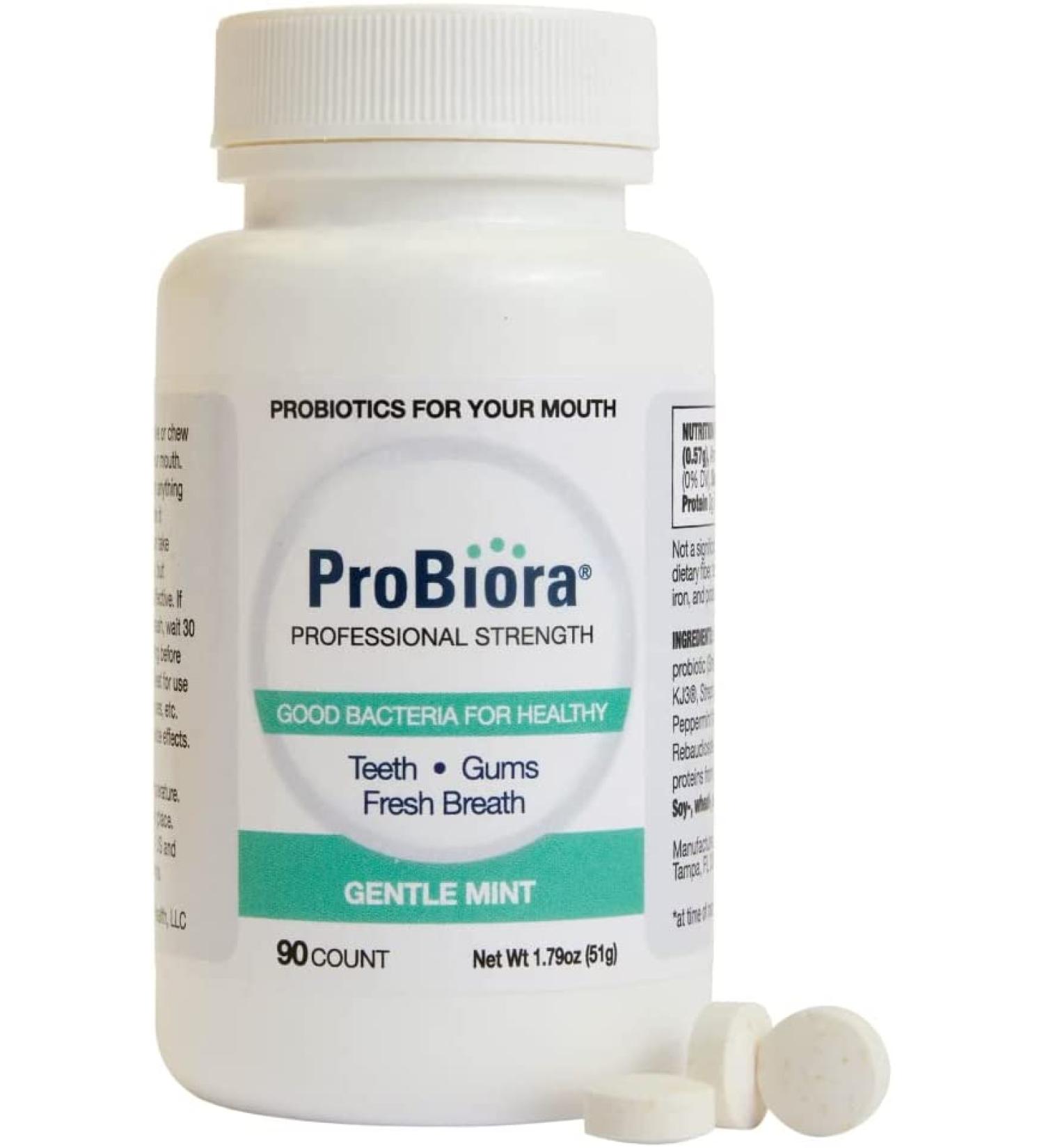 ProBiora Health Professional Strength Good Bacteria for Teeth & Gums | Fresher Breath - 1.79 Oz. - 90 Count - Buy Online on GoSupps.com