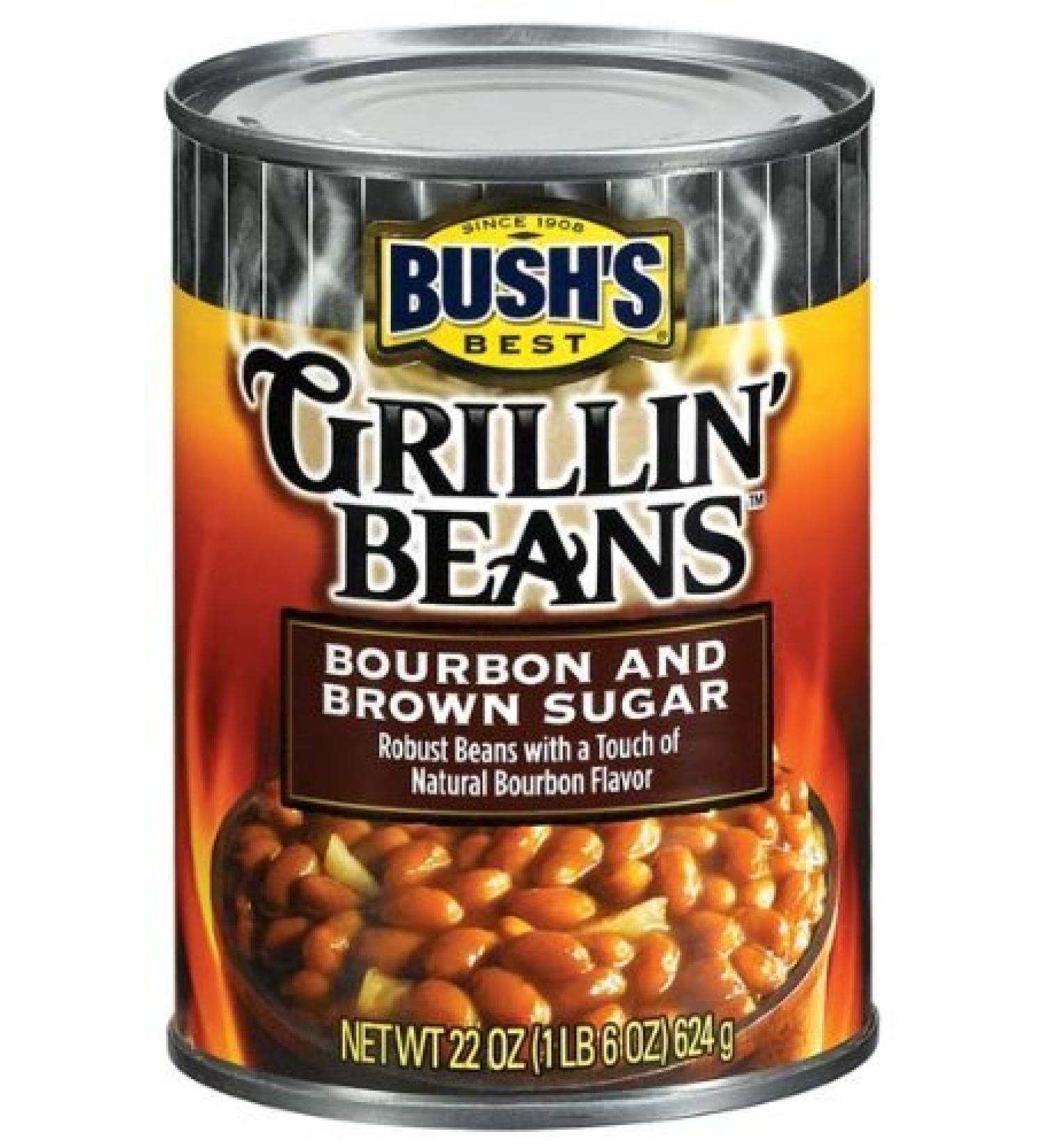 Bush's Best Baked Beans, Grillin' Bourbon and Brown Sugar, 22 Oz (Pack of 6) 1.38 Pound (Pack of 6)