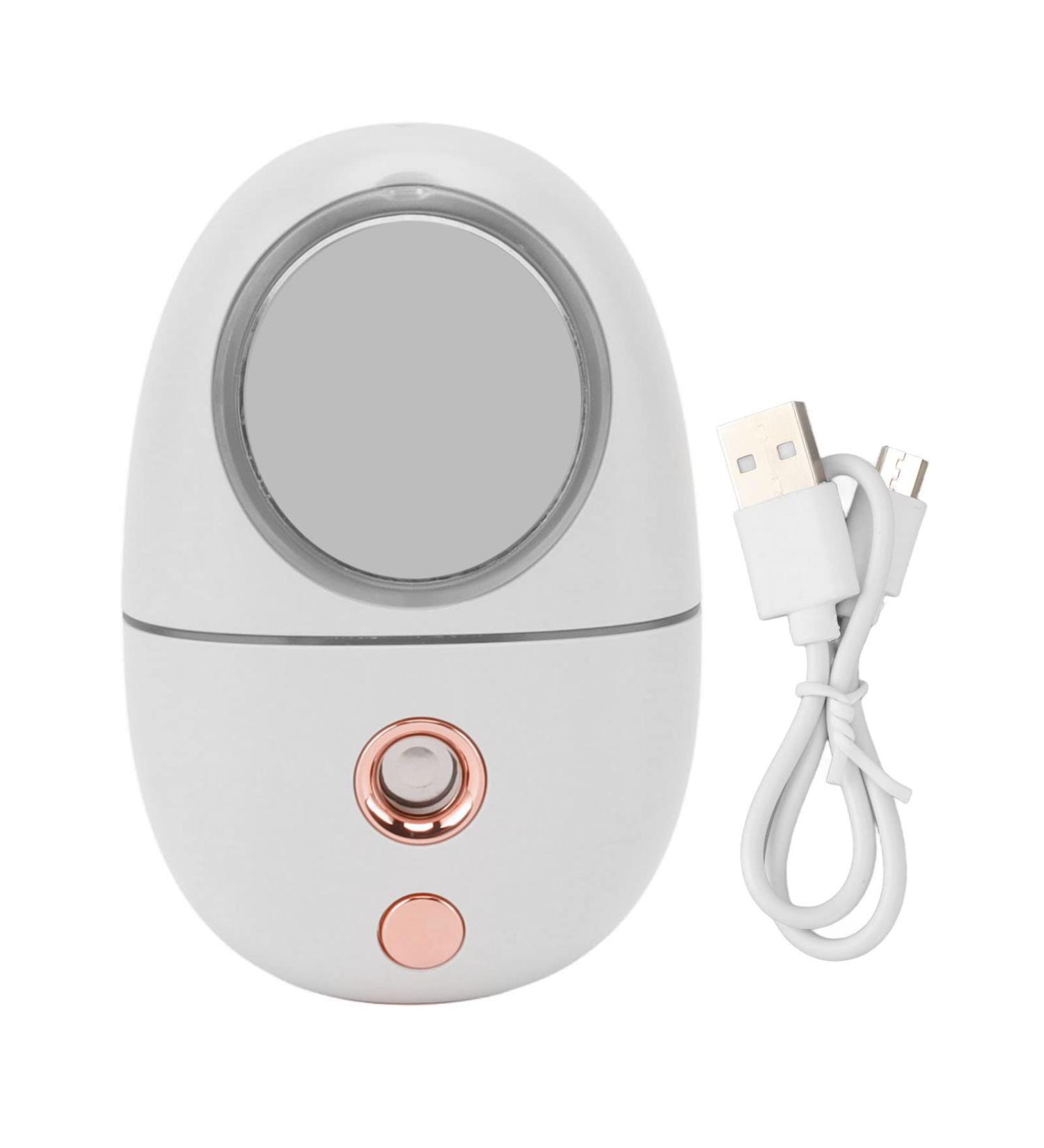 Handy Mini Mister Handy Mini Mister Cute 35ml Portable Silent USB Rechargeable 200mAh Mist Sprayer with Mirror for Face Hydrating White - Buy Online on GoSupps.com