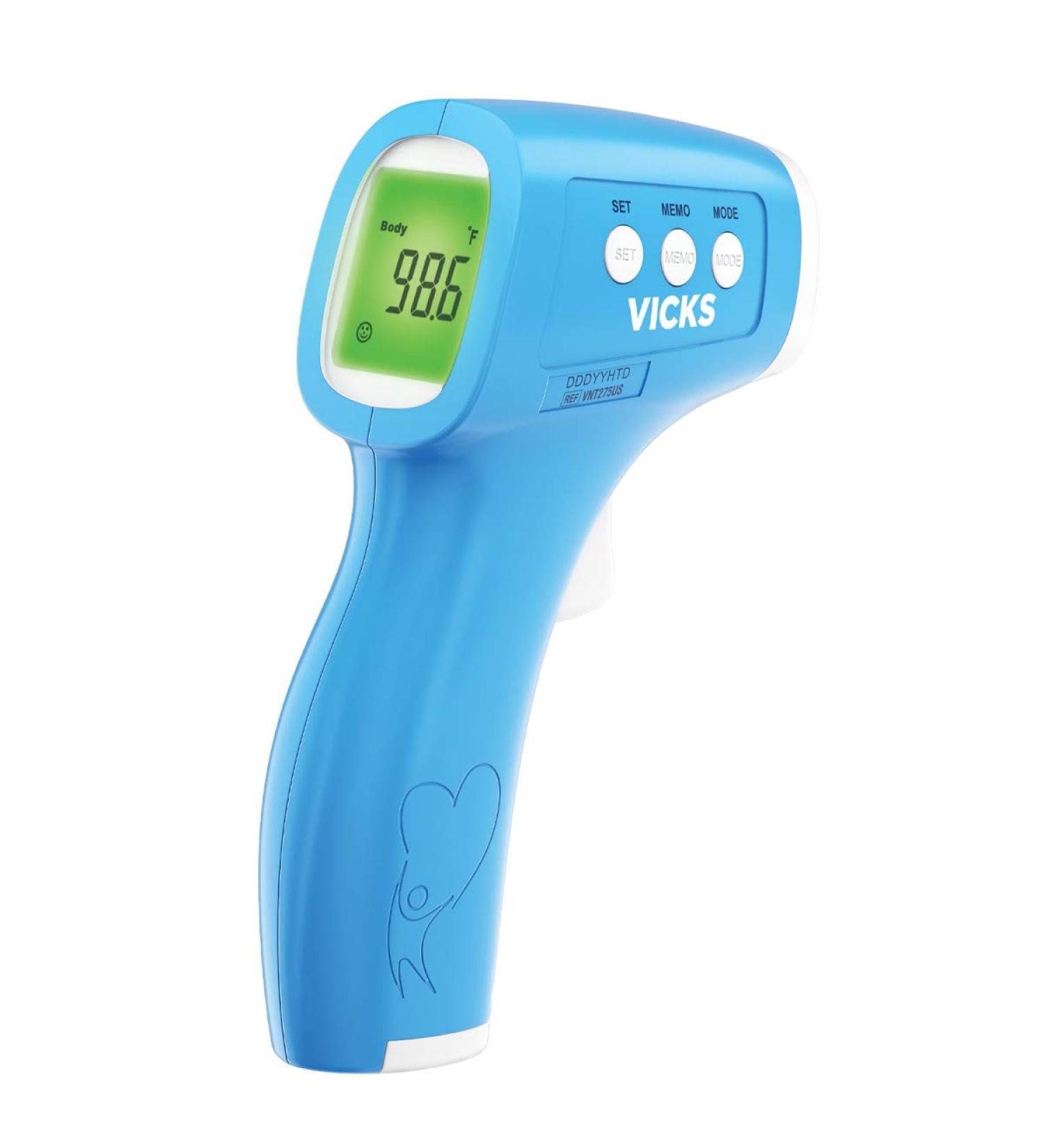 Vicks Non-Contact Infrared Thermometer - Touchless and Fast Forehead, Food, and Bath Thermometer for Adults, Babies, Toddlers, and Kids - Clinically Proven Accuracy - Buy Online on GoSupps.com