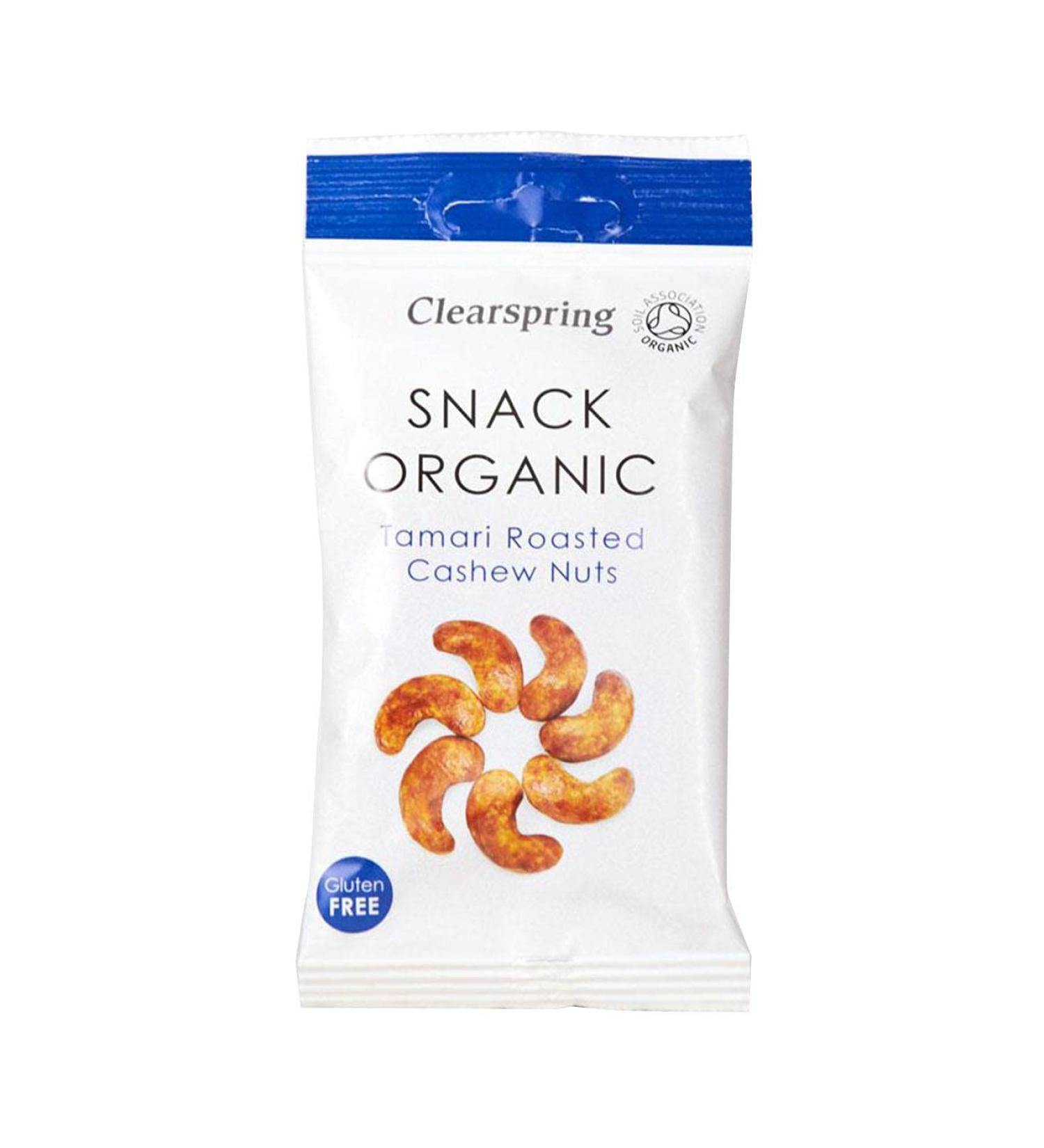 Clearspring Clearspring Organic Tamari Roasted Cashew Nuts Snack 12 x 30 g