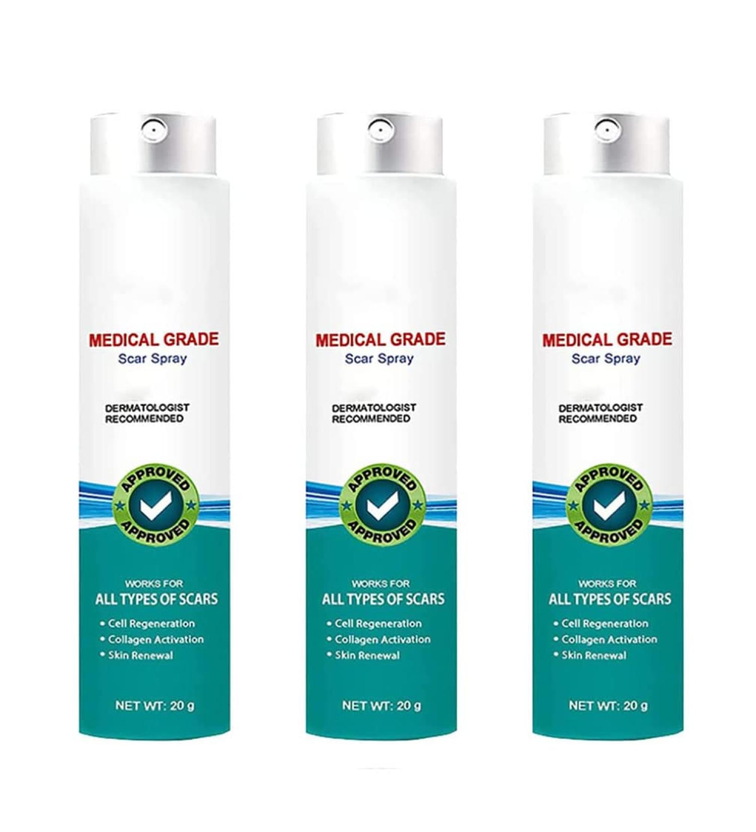 Advanced Scar Removal Spray for Surgical, Acne Scars & Stretch Marks - Skin Care (3pcs) - Buy Online on GoSupps.com