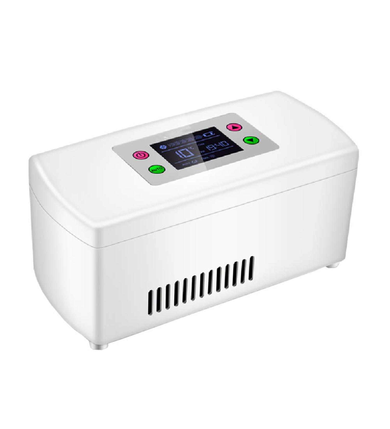 Insulin Cooler Smart New Portable Refrigerated Box Large LCD Display Drug Reefer Rechargeable UV Small Refrigerator White - Buy Online on GoSupps.com